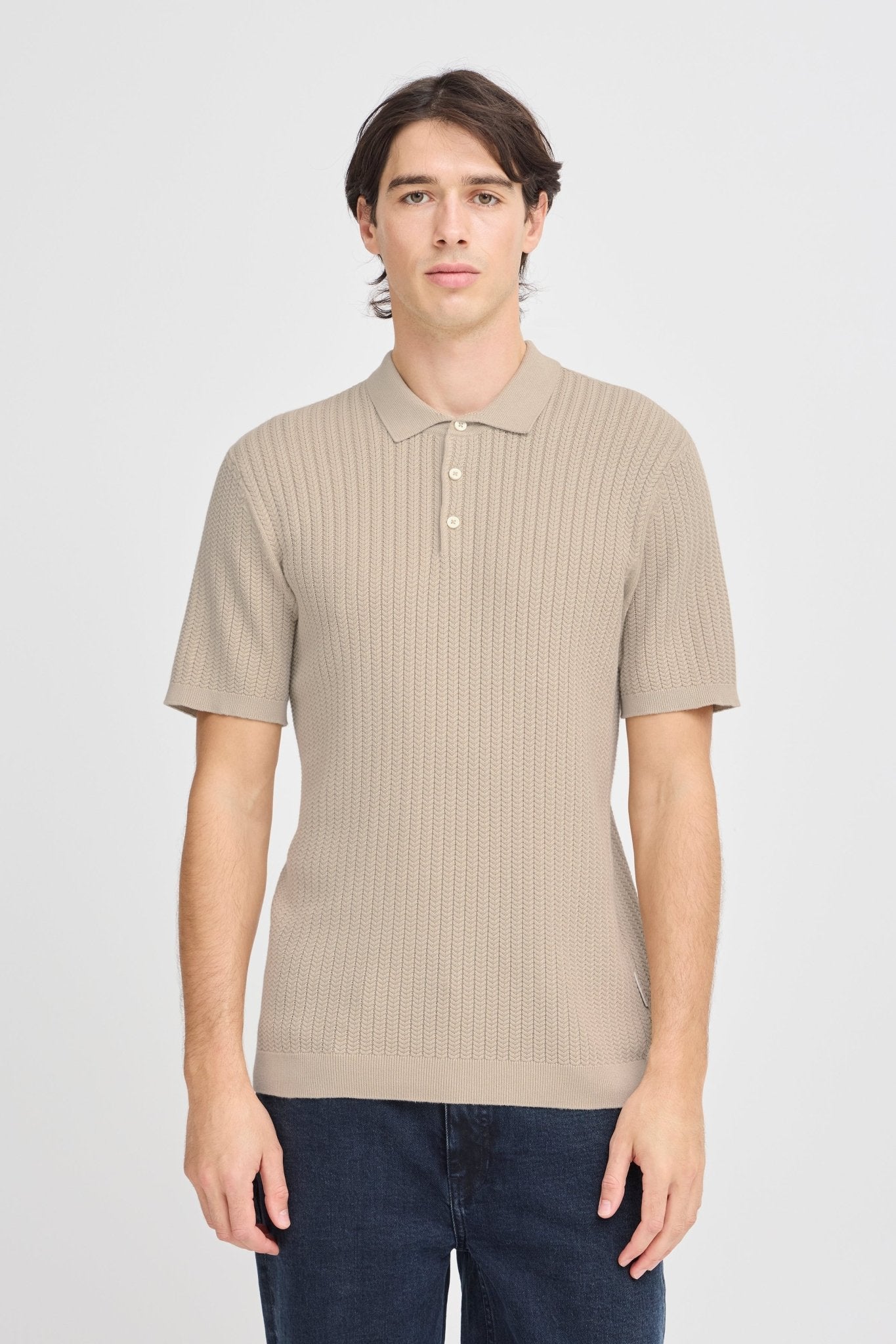 CASUAL FRIDAY - KARL structured knit polo - 20505091 - Boutique Bubbles