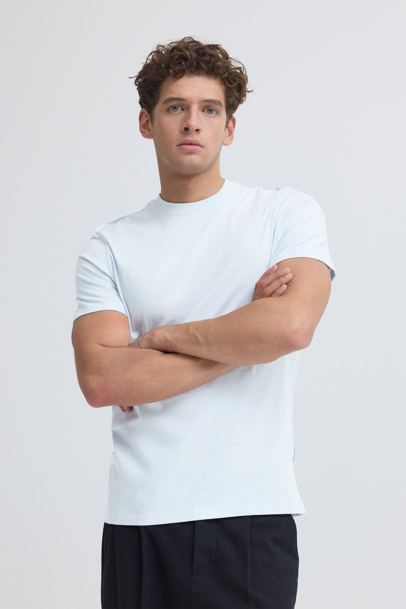 CASUAL FRIDAY - THOR micro striped tee - 20504834 - Boutique Bubbles