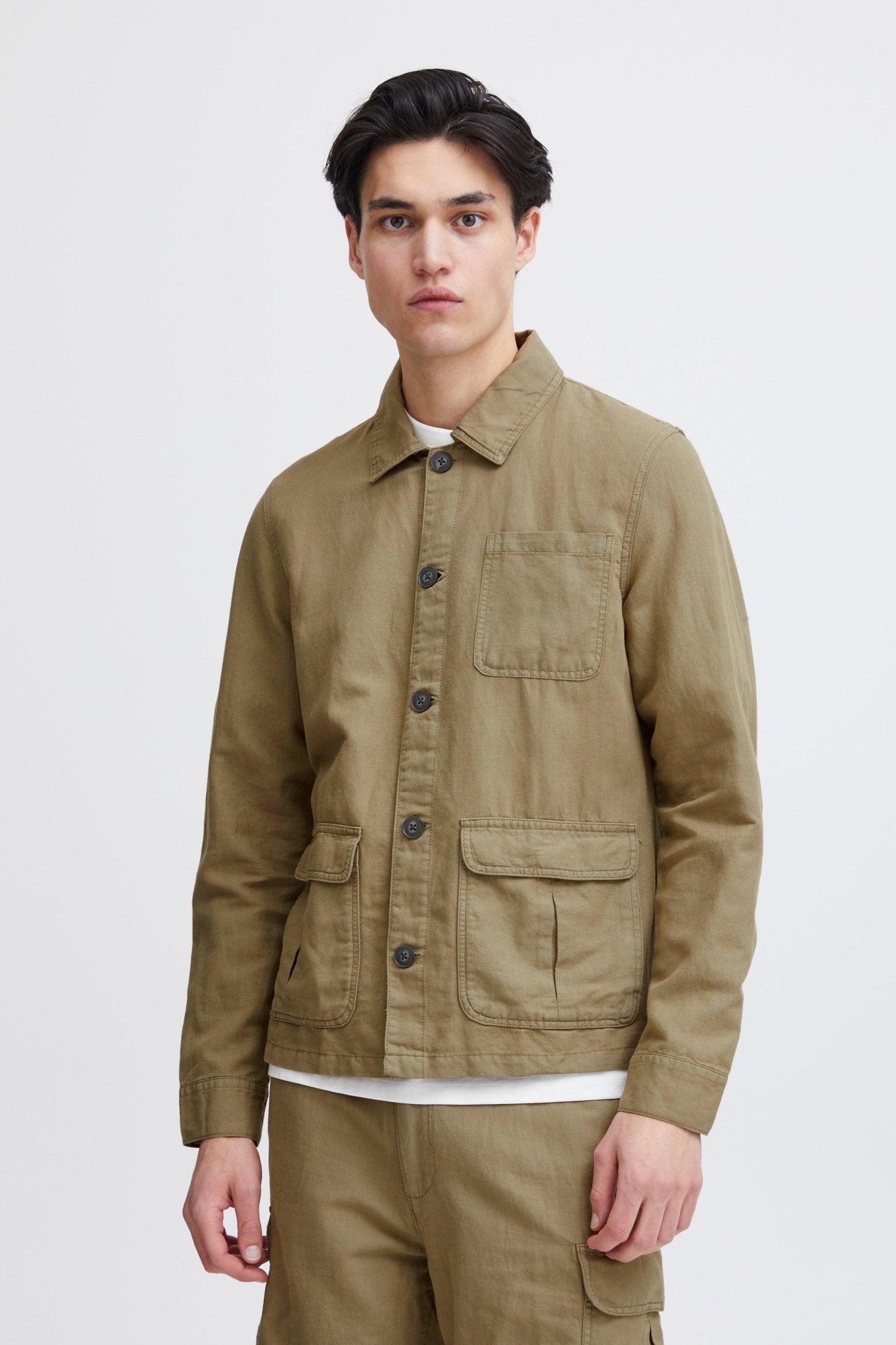 CASUAL FRIDAY - ULLI 0137 linen mix shacket - Boutique Bubbles