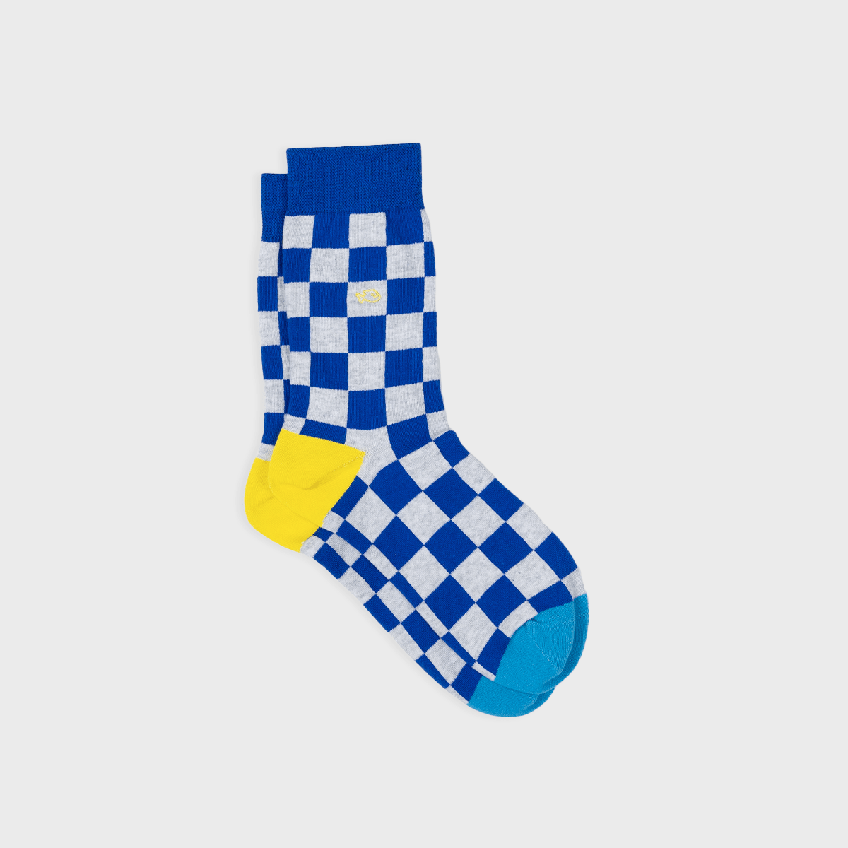 Combed cotton checked socks - Marina Bay - Boutique Bubbles