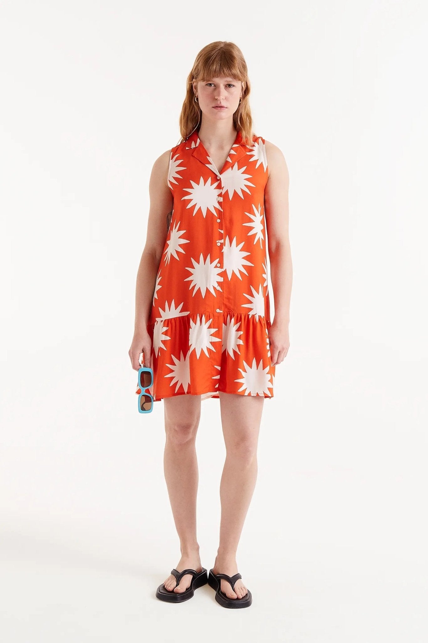 COMPANIA FANTASTICA - Big Sun print short dress - 52C/44112 - Boutique Bubbles