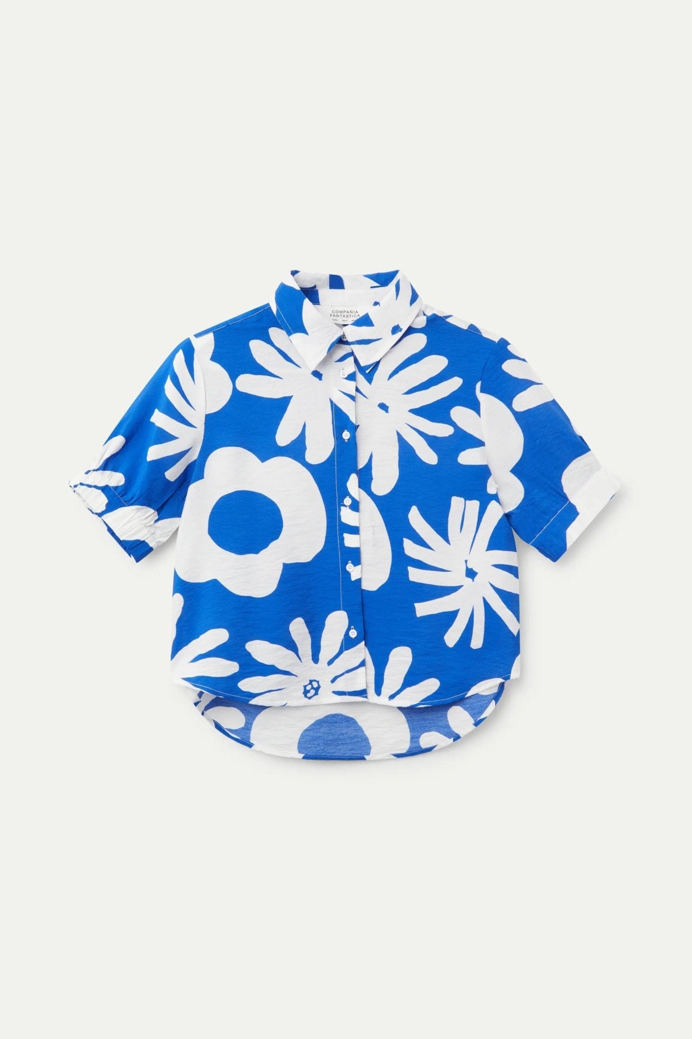 COMPANIA FANTASTICA - Bluet Blue floral print shirt - 52C/12105 - Boutique Bubbles