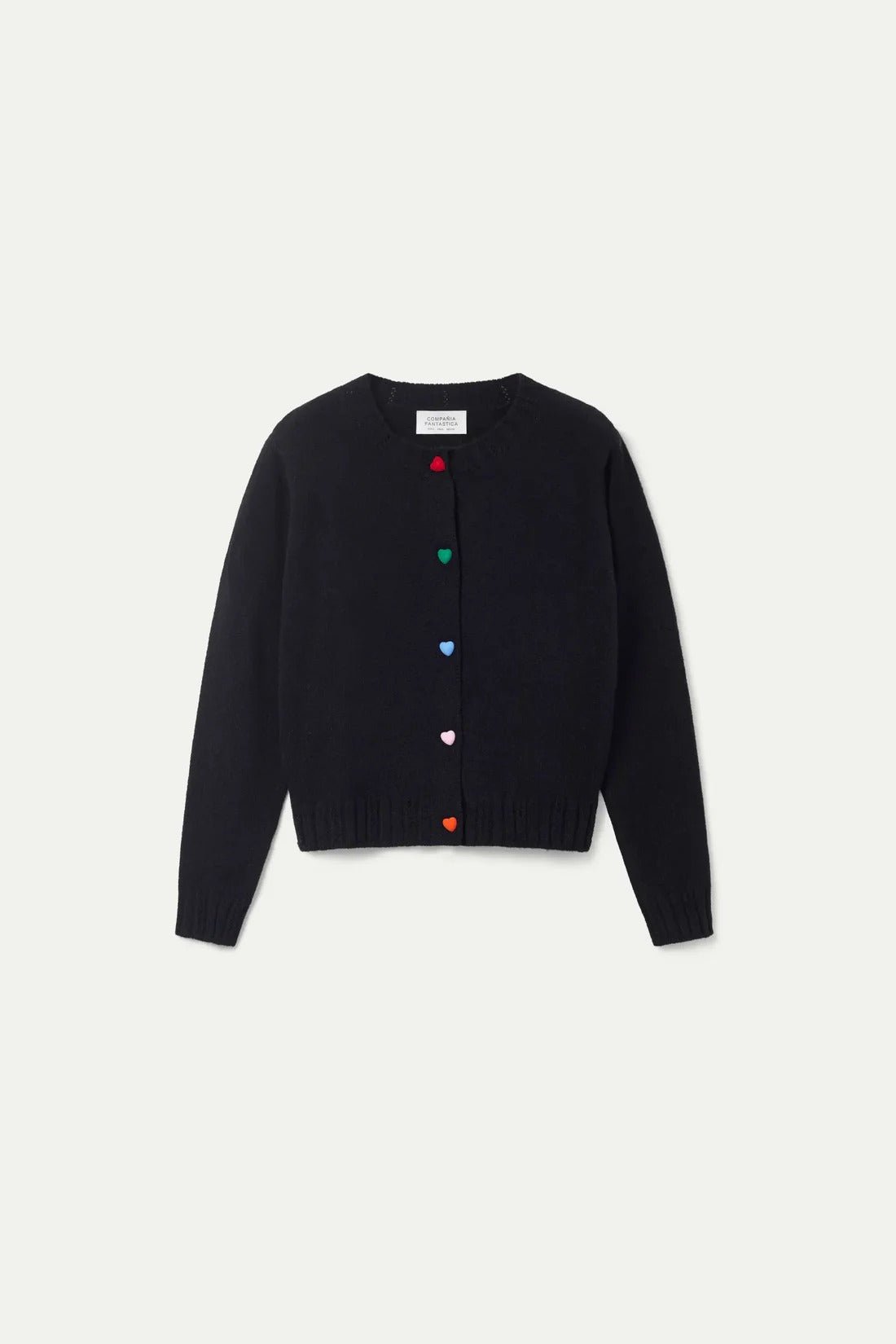 COMPANIA FANTASTICA - Cardigan with black heart detail - 53C/10321 - Boutique Bubbles
