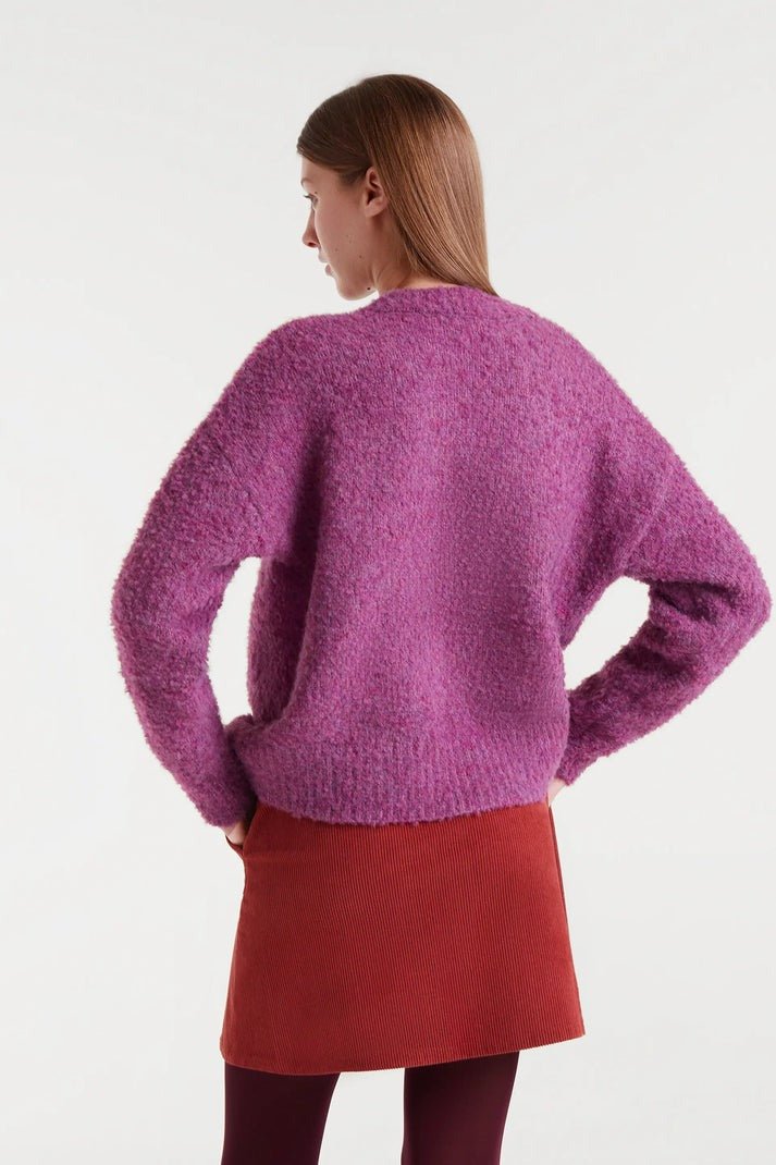 COMPANIA FANTASTICA - Jumper Fuzzy V Neck - 53C/10307 - Boutique Bubbles