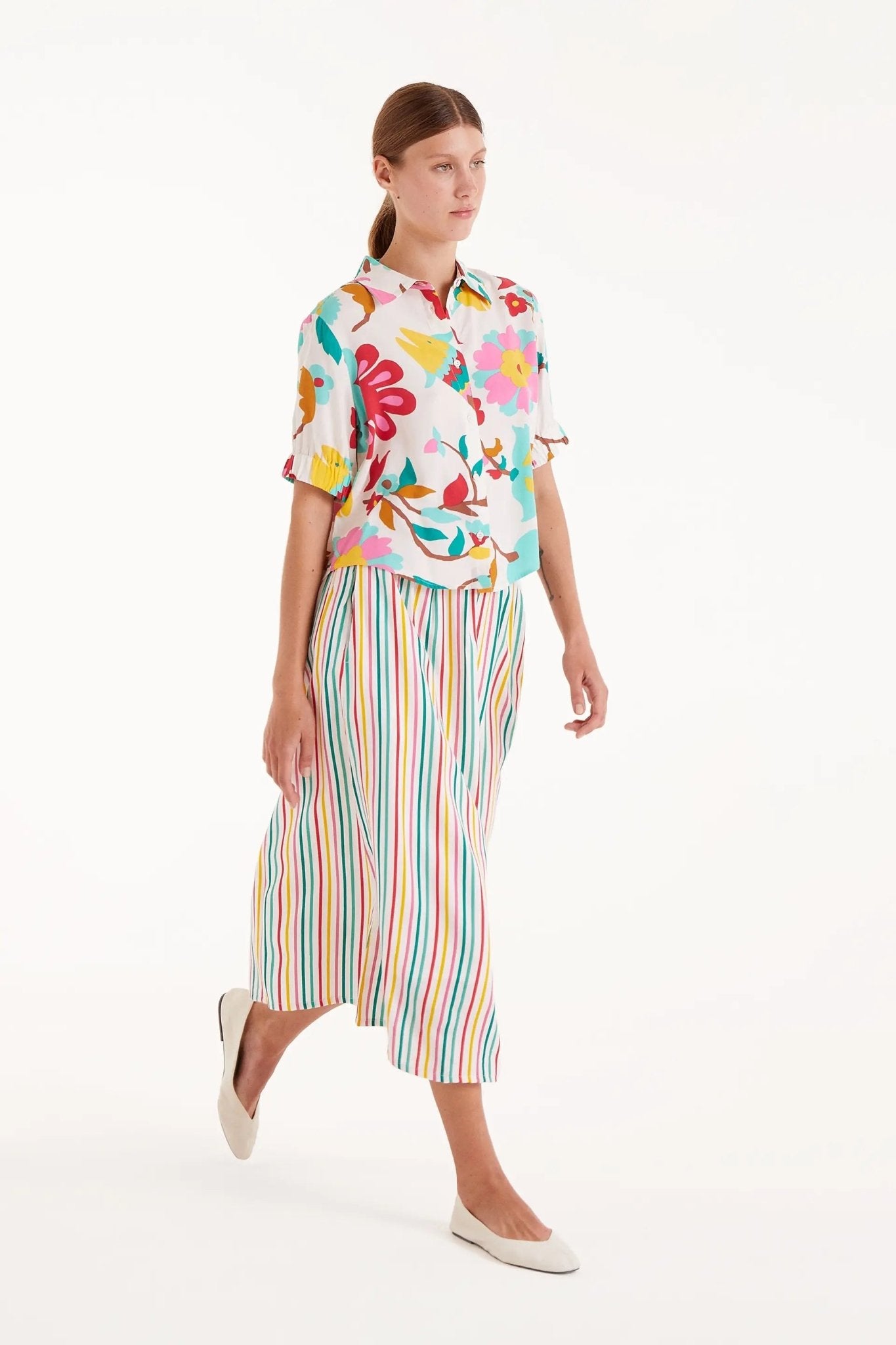 COMPANIA FANTASTICA - Nenufar floral print shirt - 52C/11106 - Boutique Bubbles