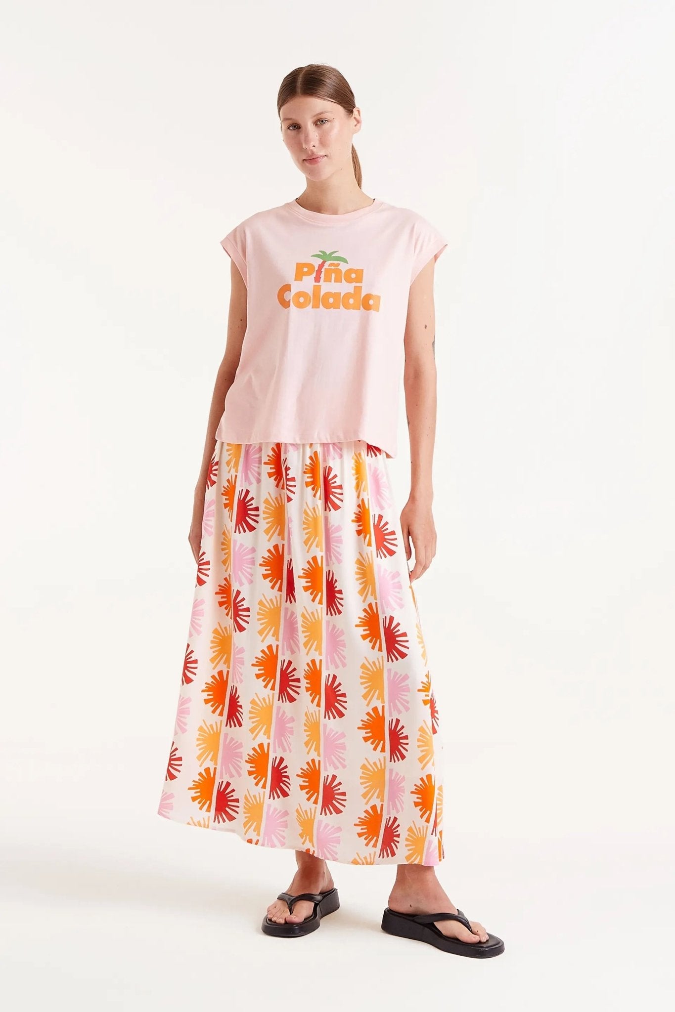 COMPANIA FANTASTICA - Piña Colada print T-shirt - 52C/42114 - Boutique Bubbles