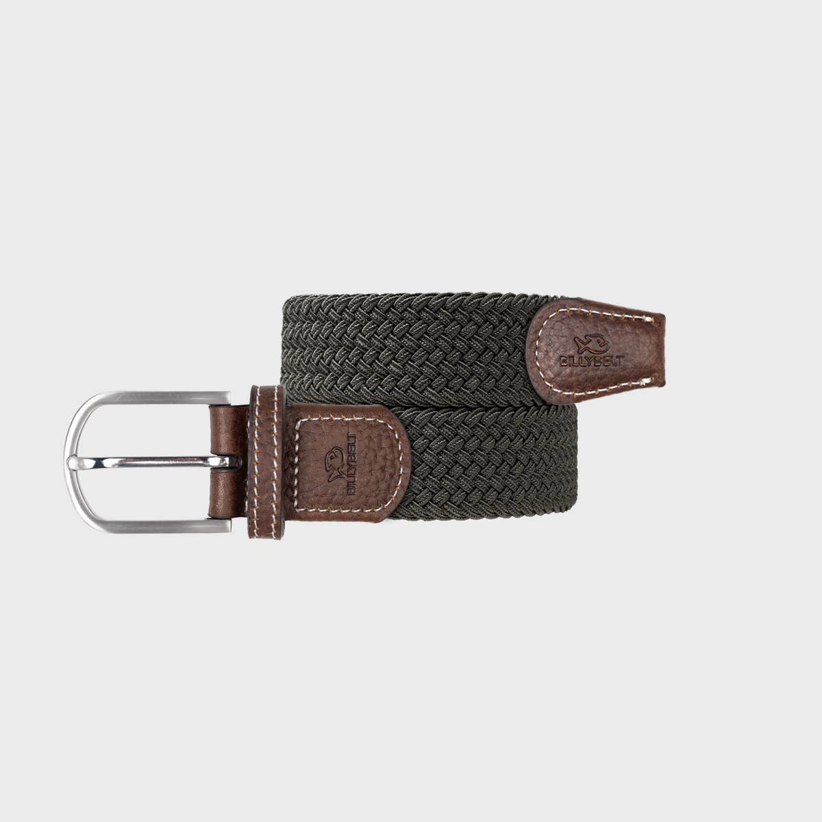 Elastic braided belt - Khaki