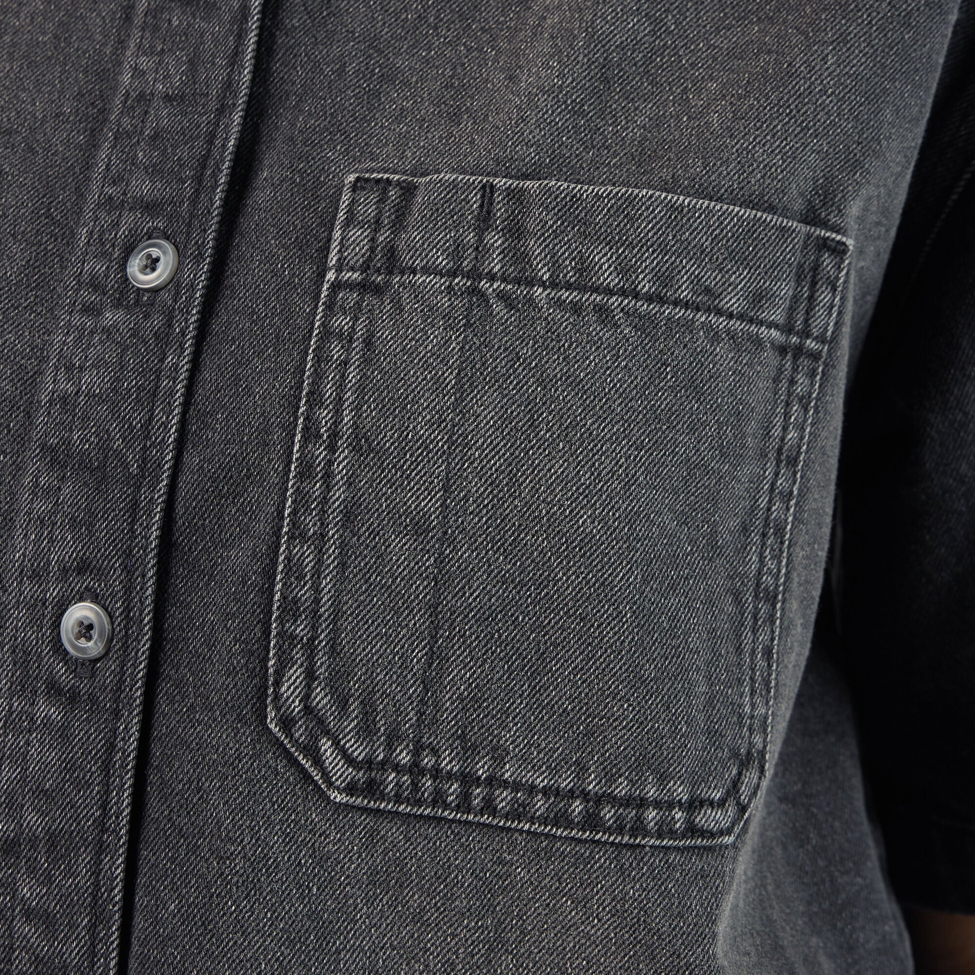 DICKIES - Women's Cropped Denim Work Shirt - A87K9 - Boutique Bubbles