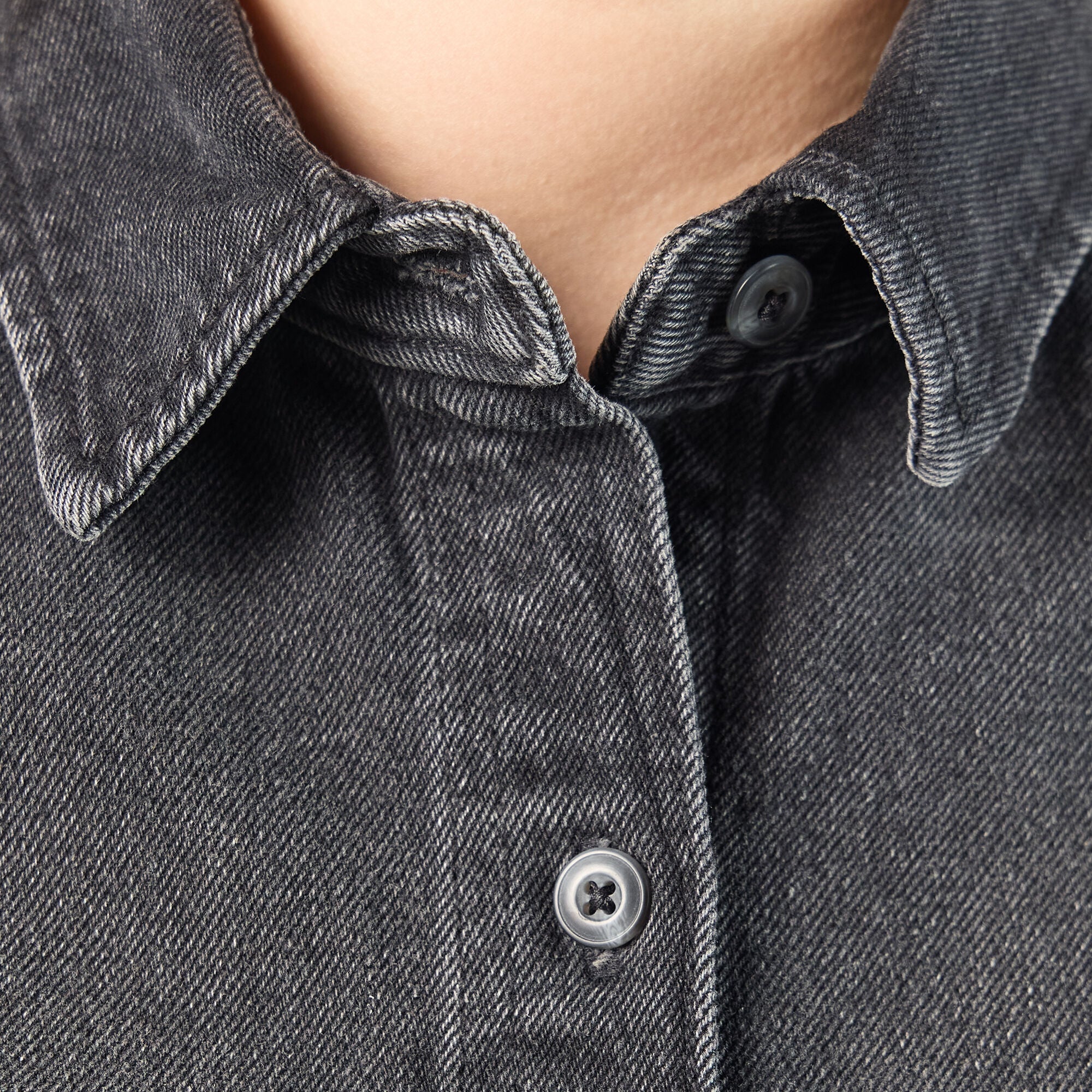 DICKIES - Women's Cropped Denim Work Shirt - A87K9 - Boutique Bubbles