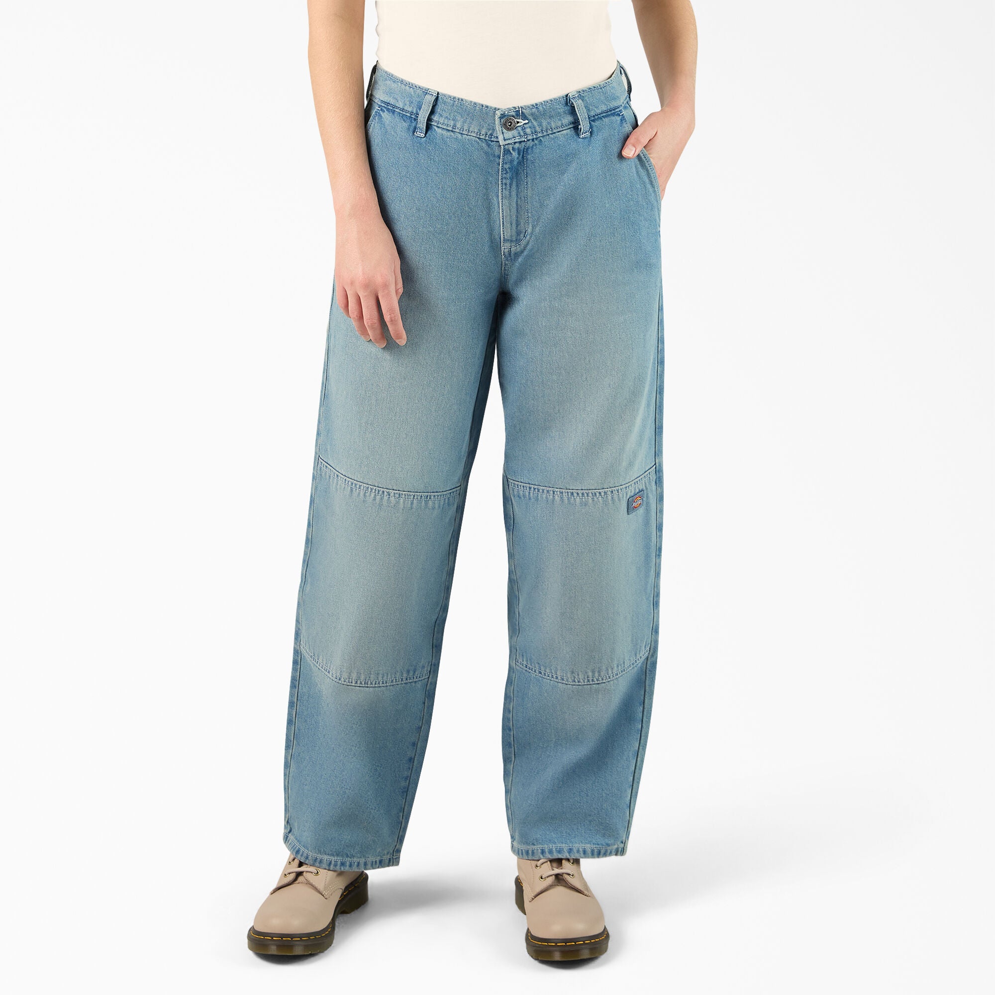 DICKIES - Women’s Loose Fit Double Knee Jeans - A87JT - Boutique Bubbles