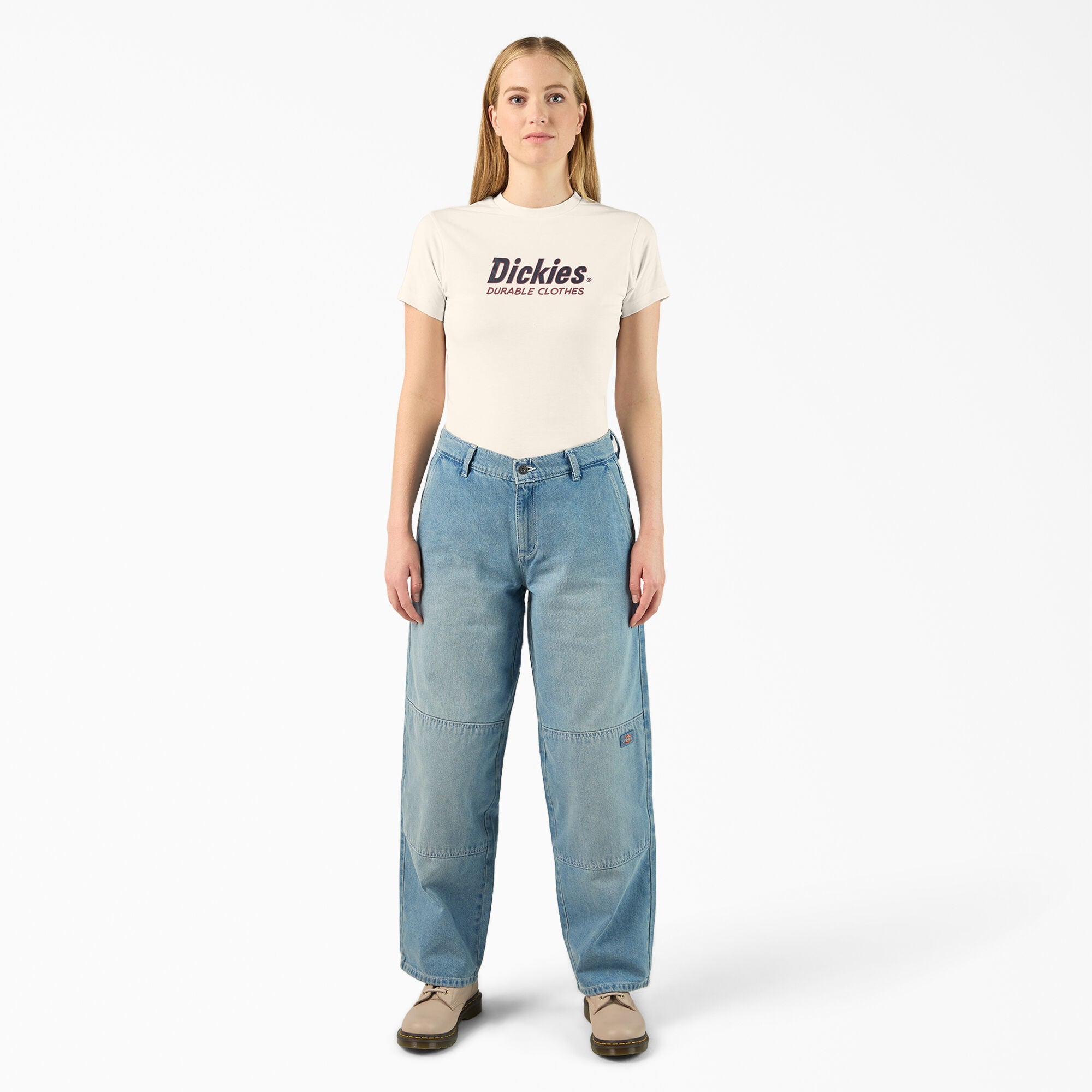 DICKIES - Women’s Loose Fit Double Knee Jeans - A87JT - Boutique Bubbles