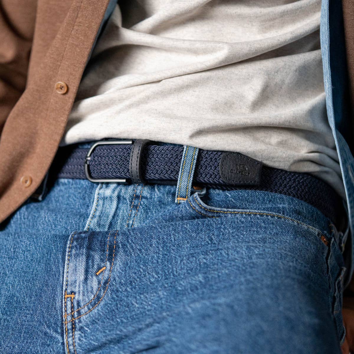 Elastic Braided Belt Deep Water - Boutique Bubbles