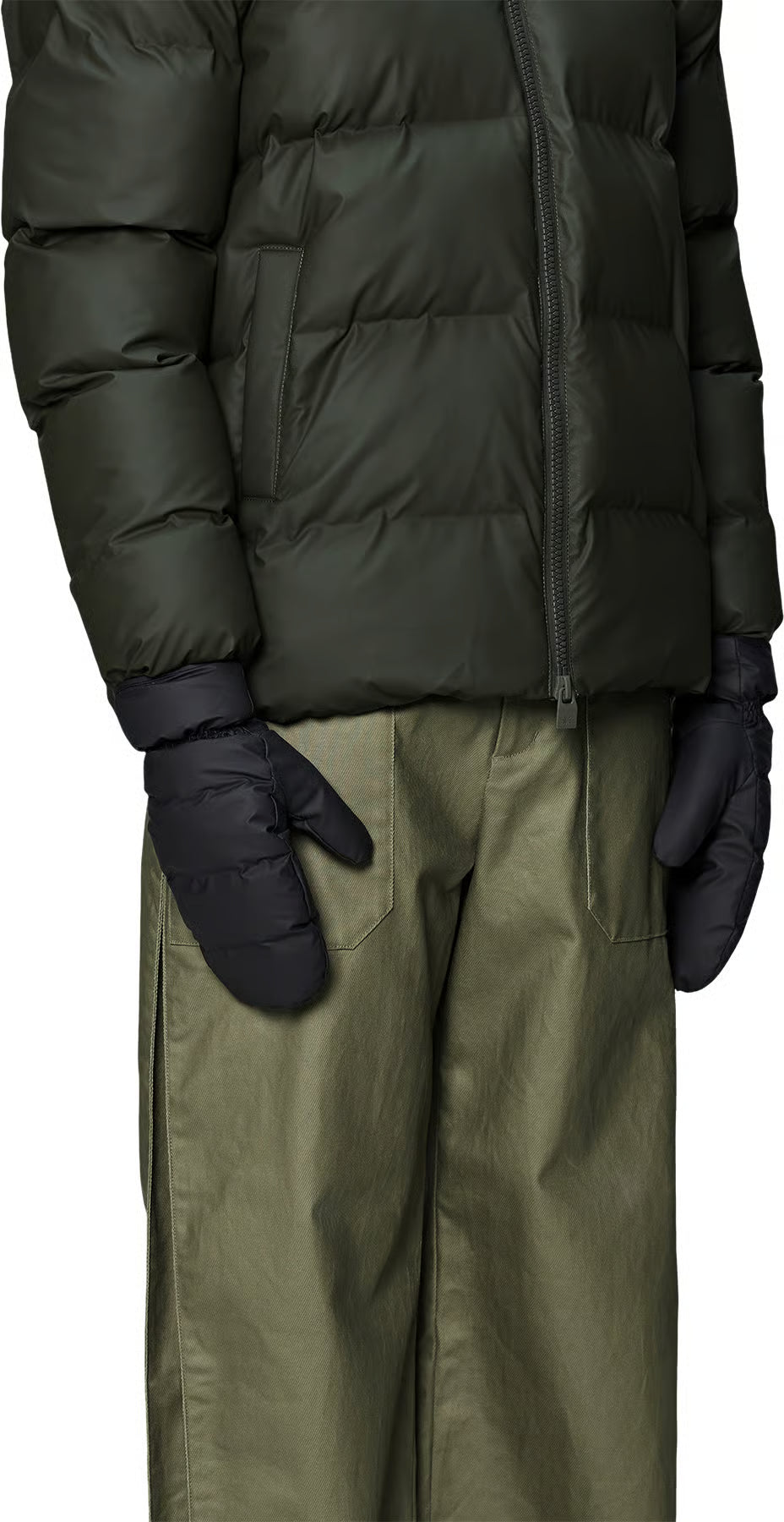 RAINS Puffer Mittens