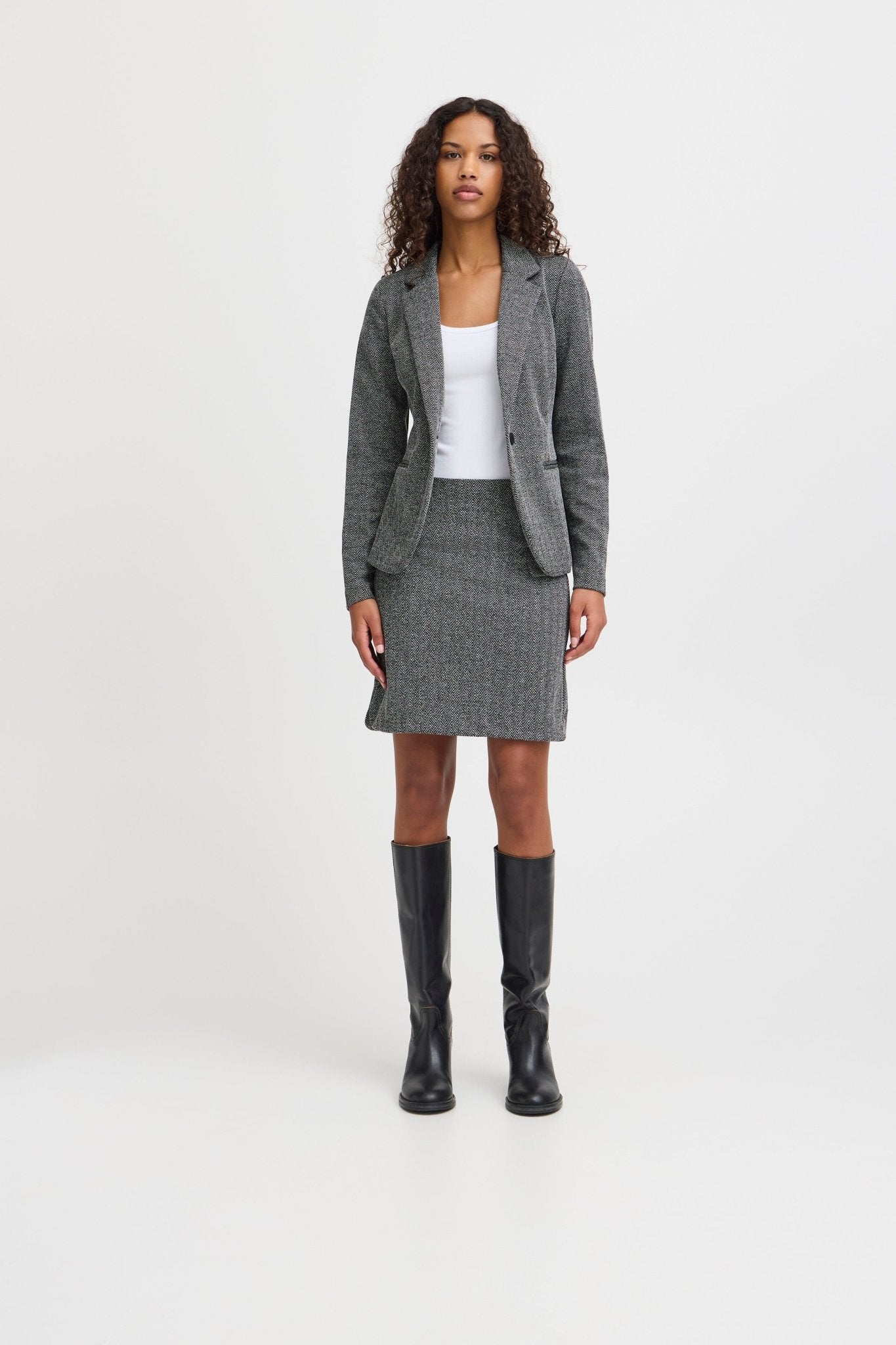 ICHI - IHKATE JACQUARD SKIRT - 20121603 - Boutique Bubbles