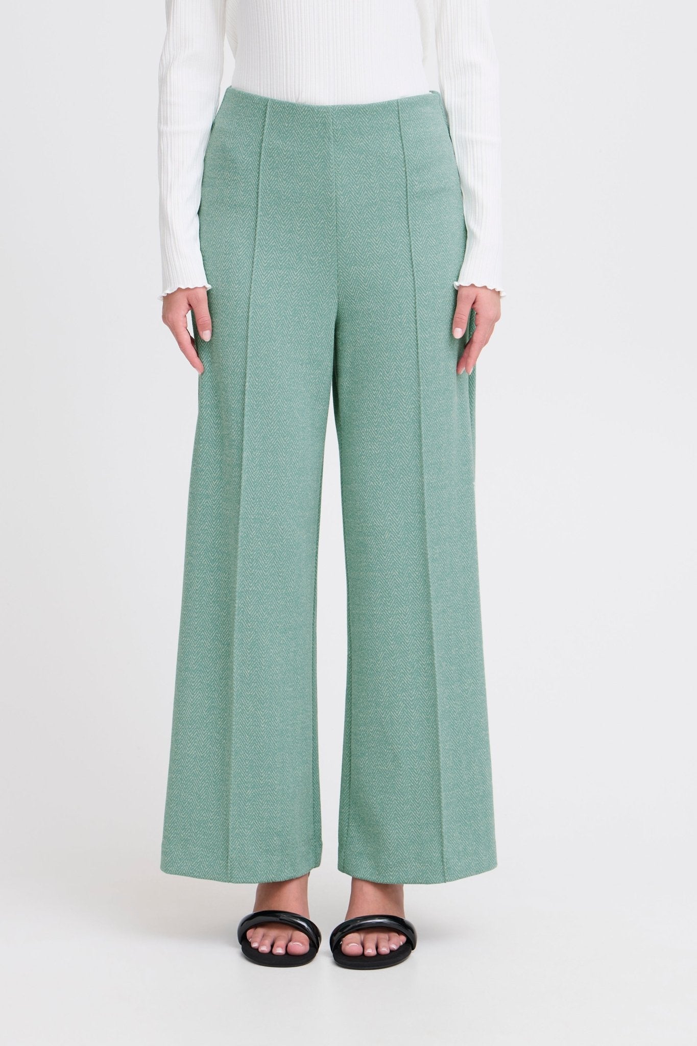 ICHI - IHKATE JACQUARD TROUSERS - 20121602 - Boutique Bubbles