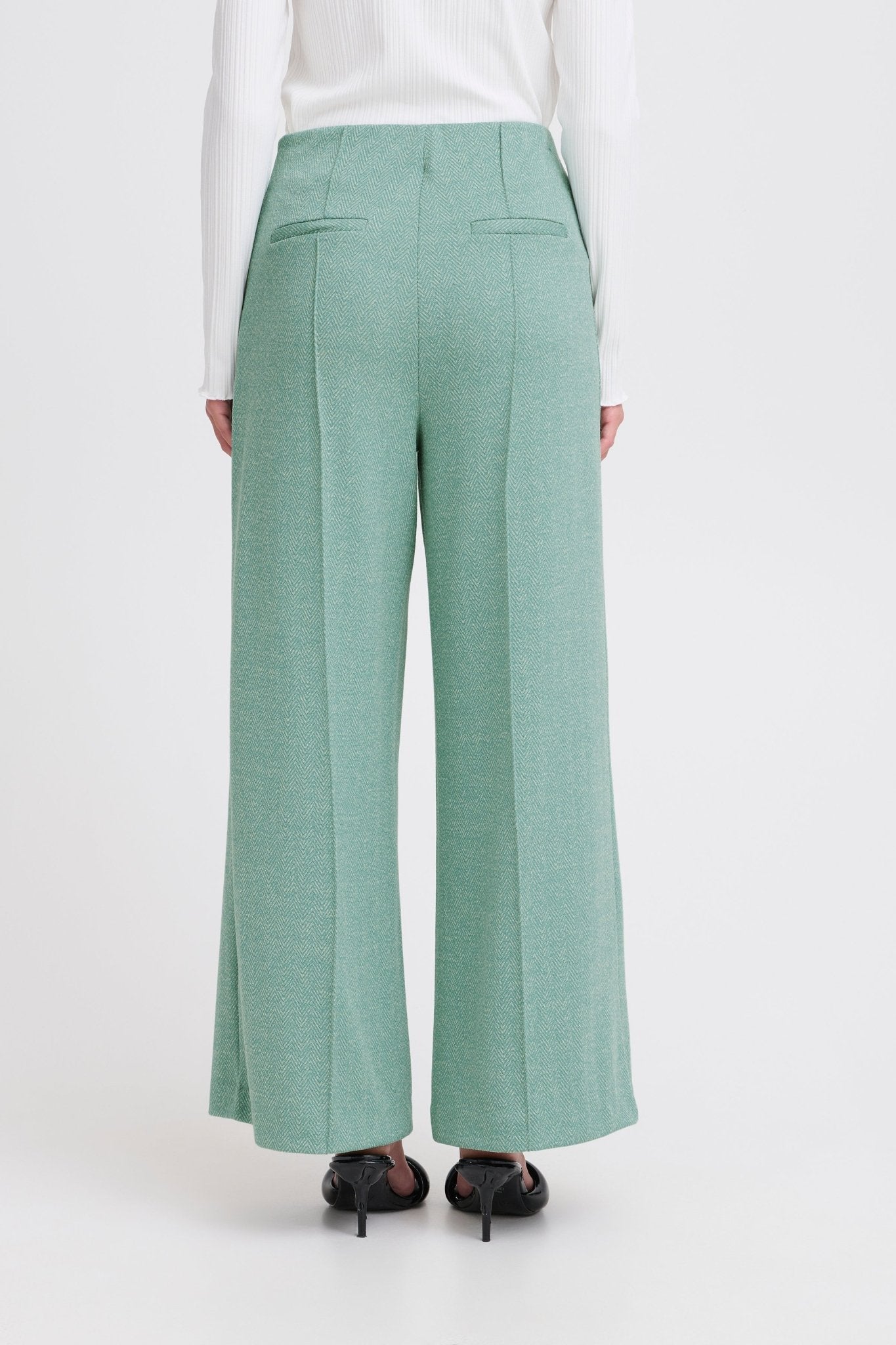 ICHI - IHKATE JACQUARD TROUSERS - 20121602 - Boutique Bubbles
