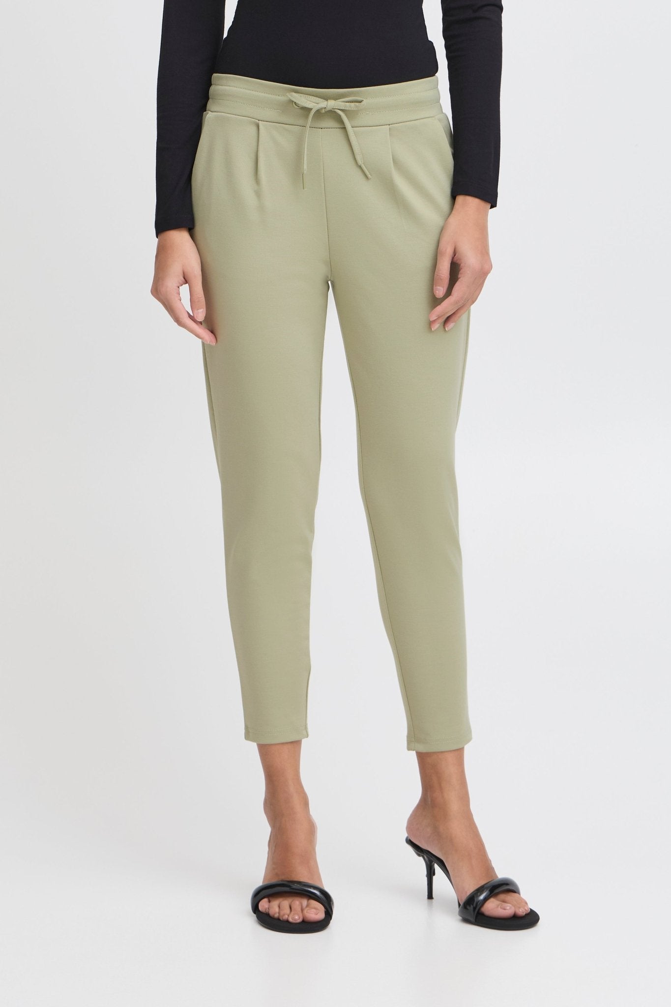 ICHI - IHKATE PANTS CROPPED - 20104757 - Boutique Bubbles