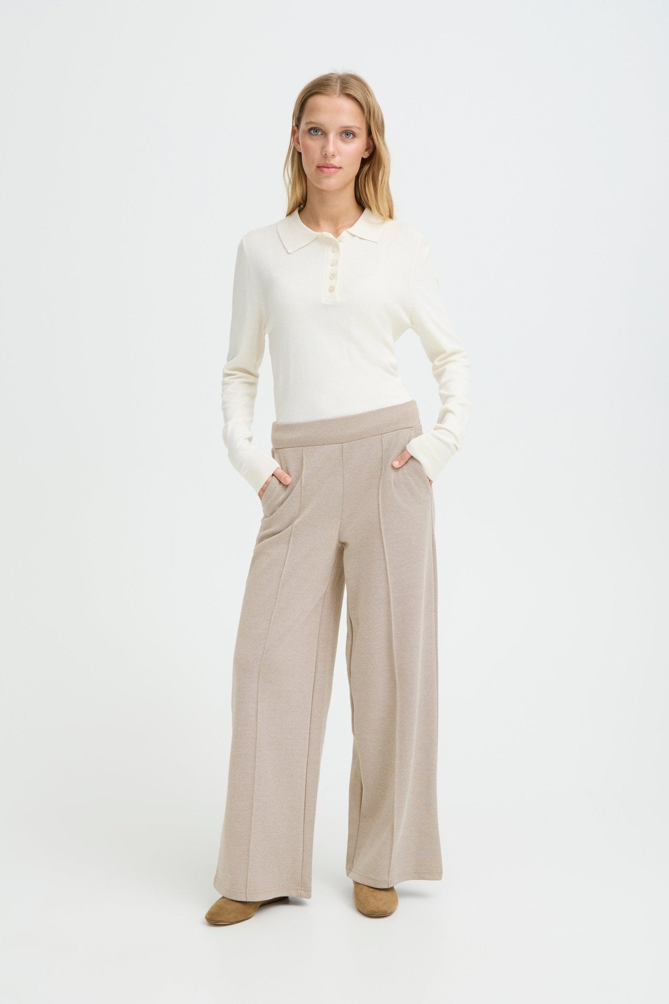 ICHI - IHKATE PIQUE Trousers - 20118162 - Boutique Bubbles