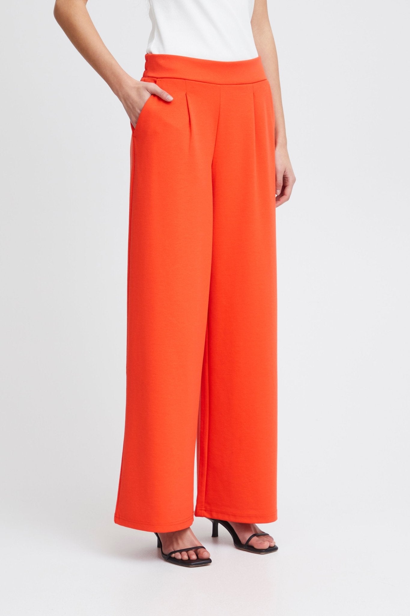 ICHI - IHKATE SUS LONG WIDE PANTS - 20118337 - Boutique Bubbles