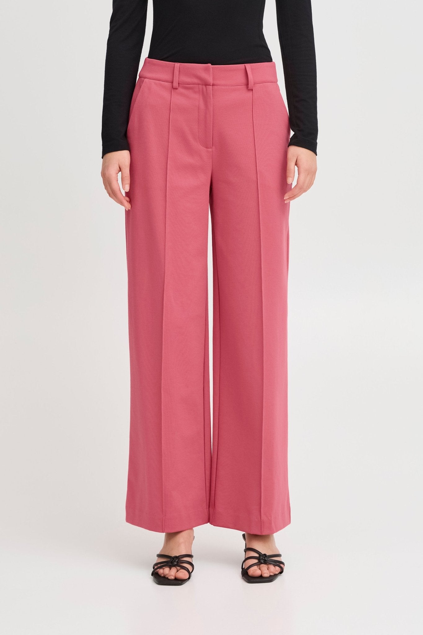 ICHI - IHKATE SUS OFFICE WIDE PANTS - 20116768 - Boutique Bubbles