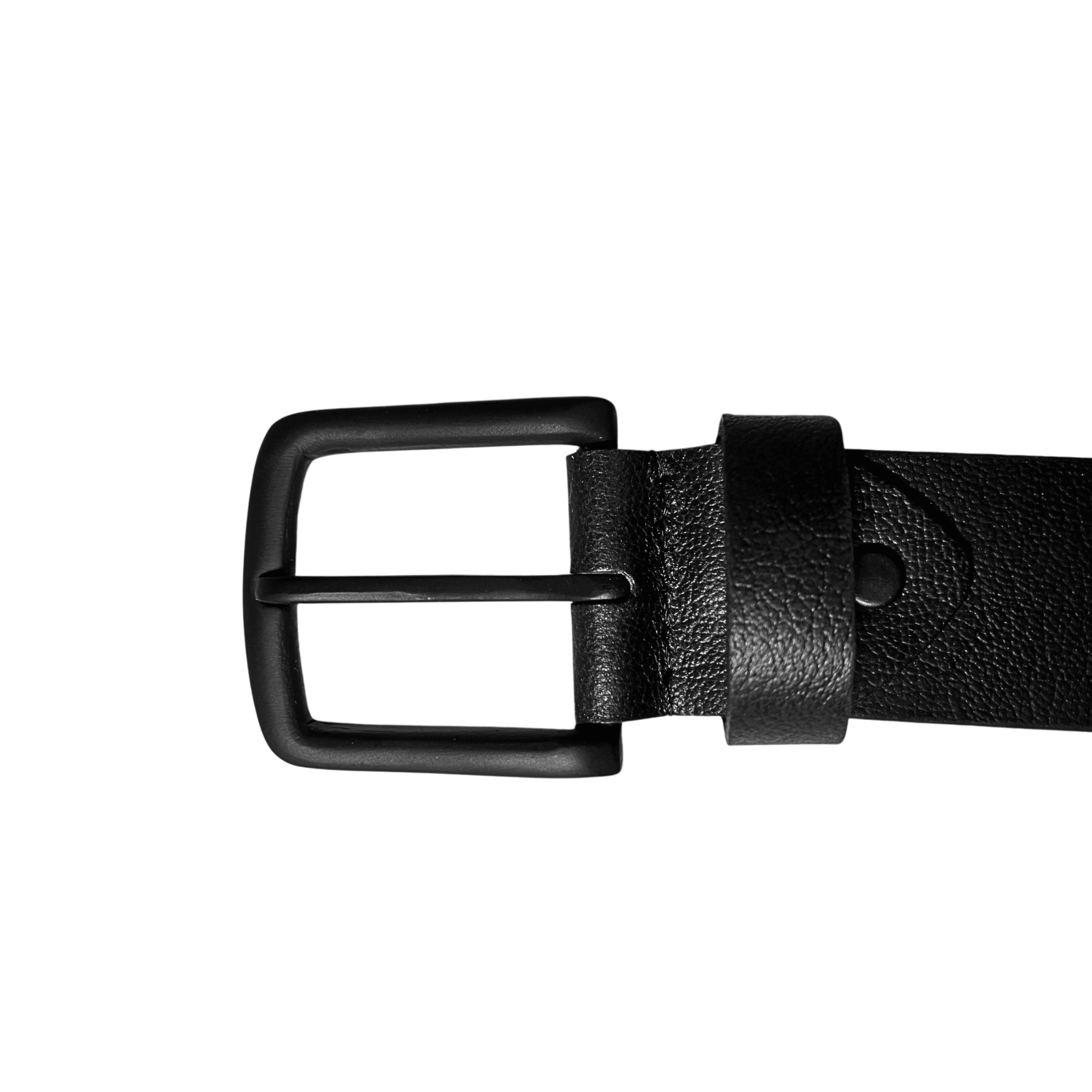 Leather Black Belt with Black Buckle - Boutique Bubbles