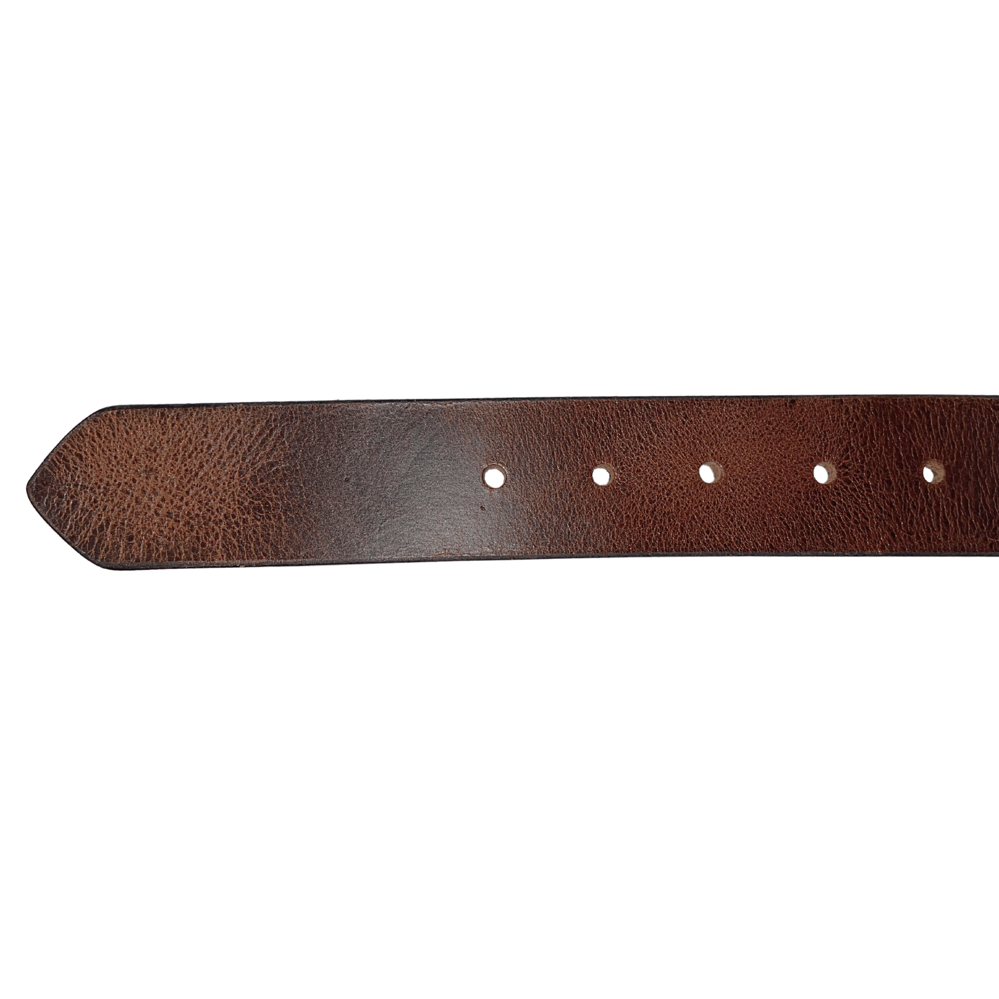 Leather Brown Belt with Vintage Silver Buckle - Boutique Bubbles