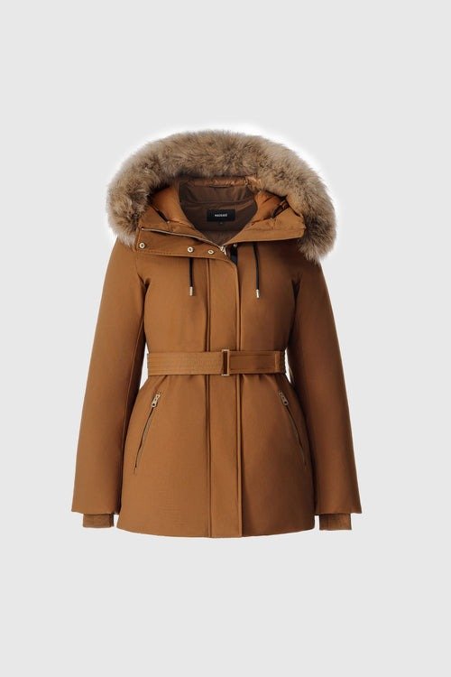 MACKAGE JENI - F - Down Parka With Removable Bib And Natural Fur - Boutique Bubbles