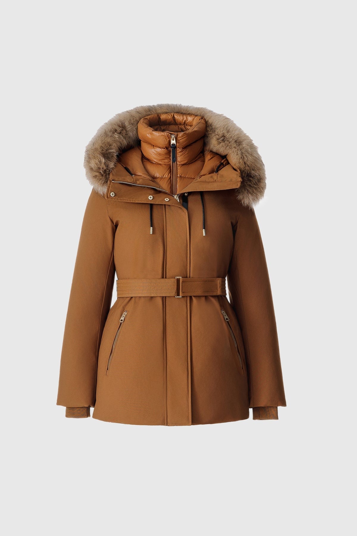 MACKAGE JENI - F - Down Parka With Removable Bib And Natural Fur - Boutique Bubbles