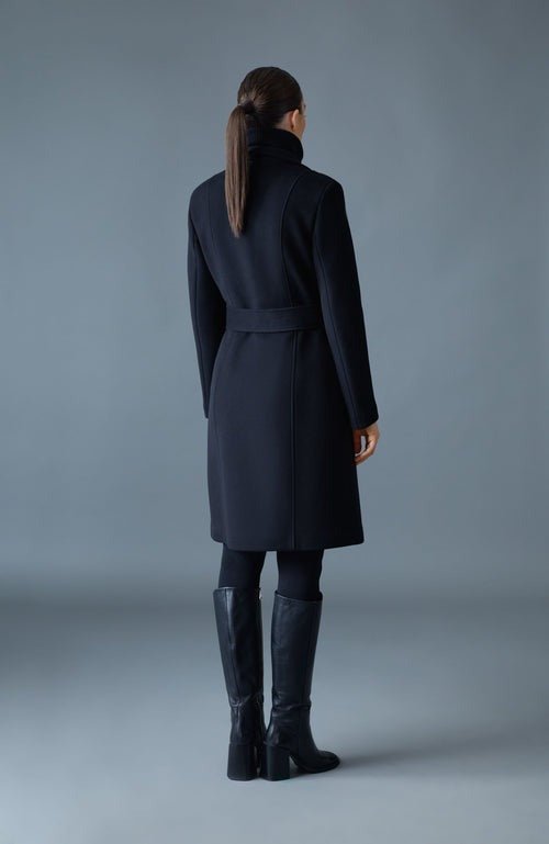 MACKAGE NORITA - 2 - in - 1 Double Face Wool Coat With Sash - Boutique Bubbles