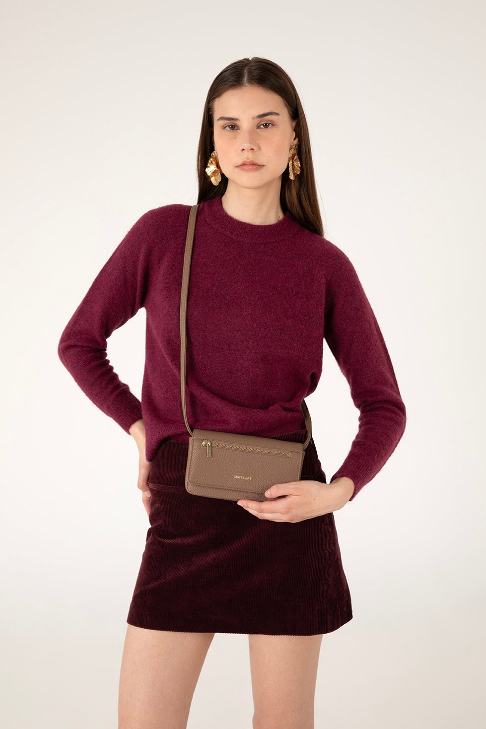 MATT&NAT - ERIN Vegan Crossbody Bag - Grain - Boutique Bubbles
