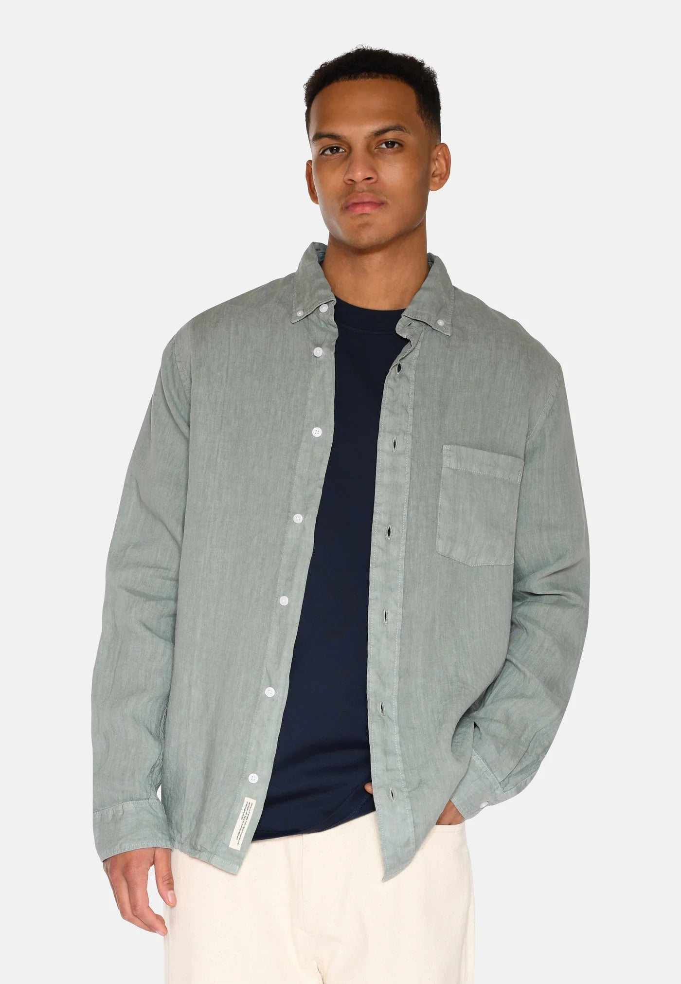 Minimum - Colt long sleeved reg linen shirt - 4115 - Boutique Bubbles