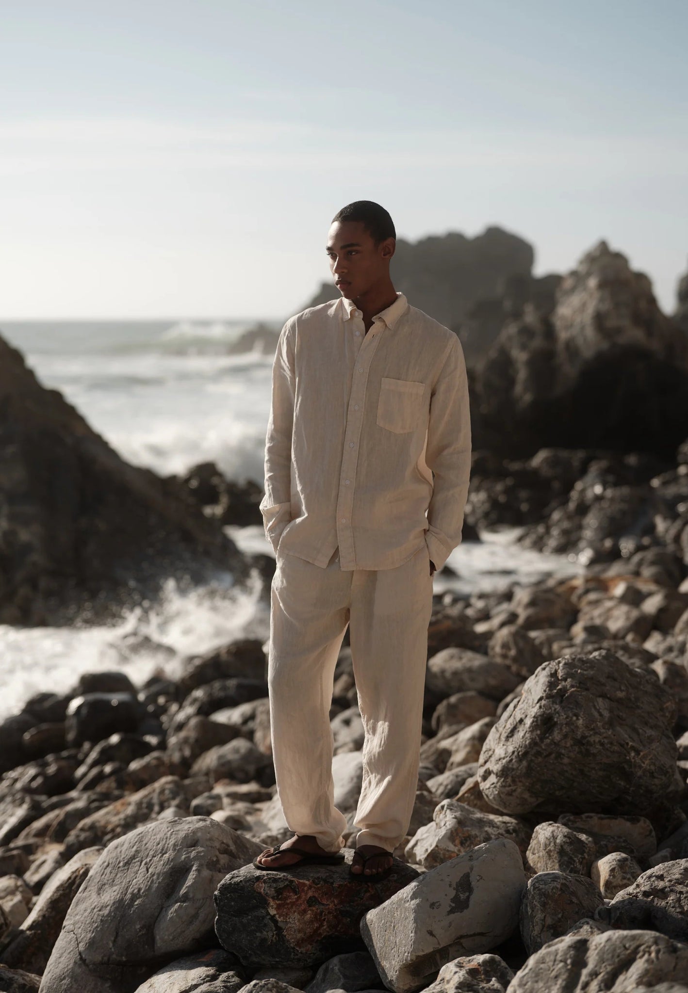 Minimum - Colt long sleeved reg linen shirt - 4115 - Boutique Bubbles