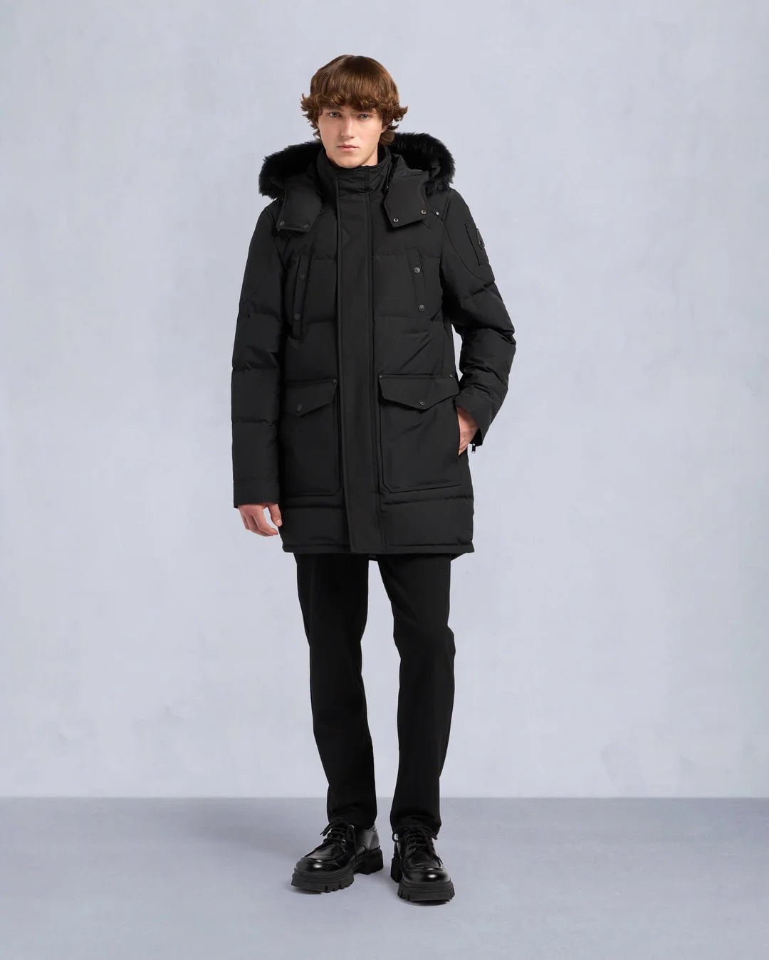 MOOSE KNUCKLES - ONYX SHEARLING BIG RIDGE PARKA - M33MP210S - Boutique Bubbles