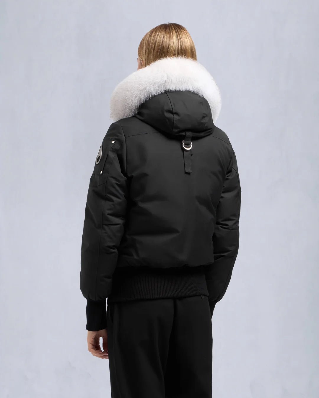 MOOSE KNUCKLES - ORIGINAL DEBBIE BOMBER FUR (pompom) - MK2002LB - Boutique Bubbles