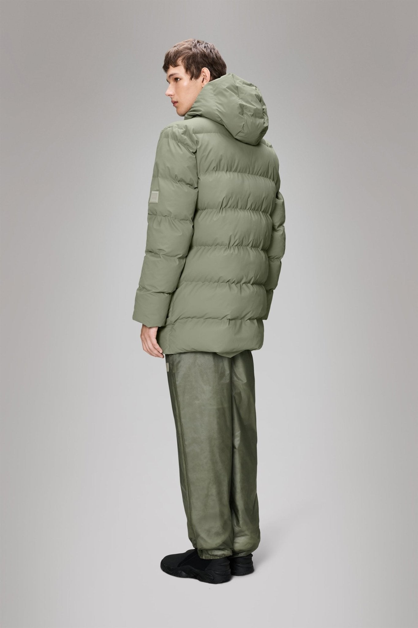 RAINS ALTA Long Puffer Cargo Jacket W3T4 - Boutique Bubbles