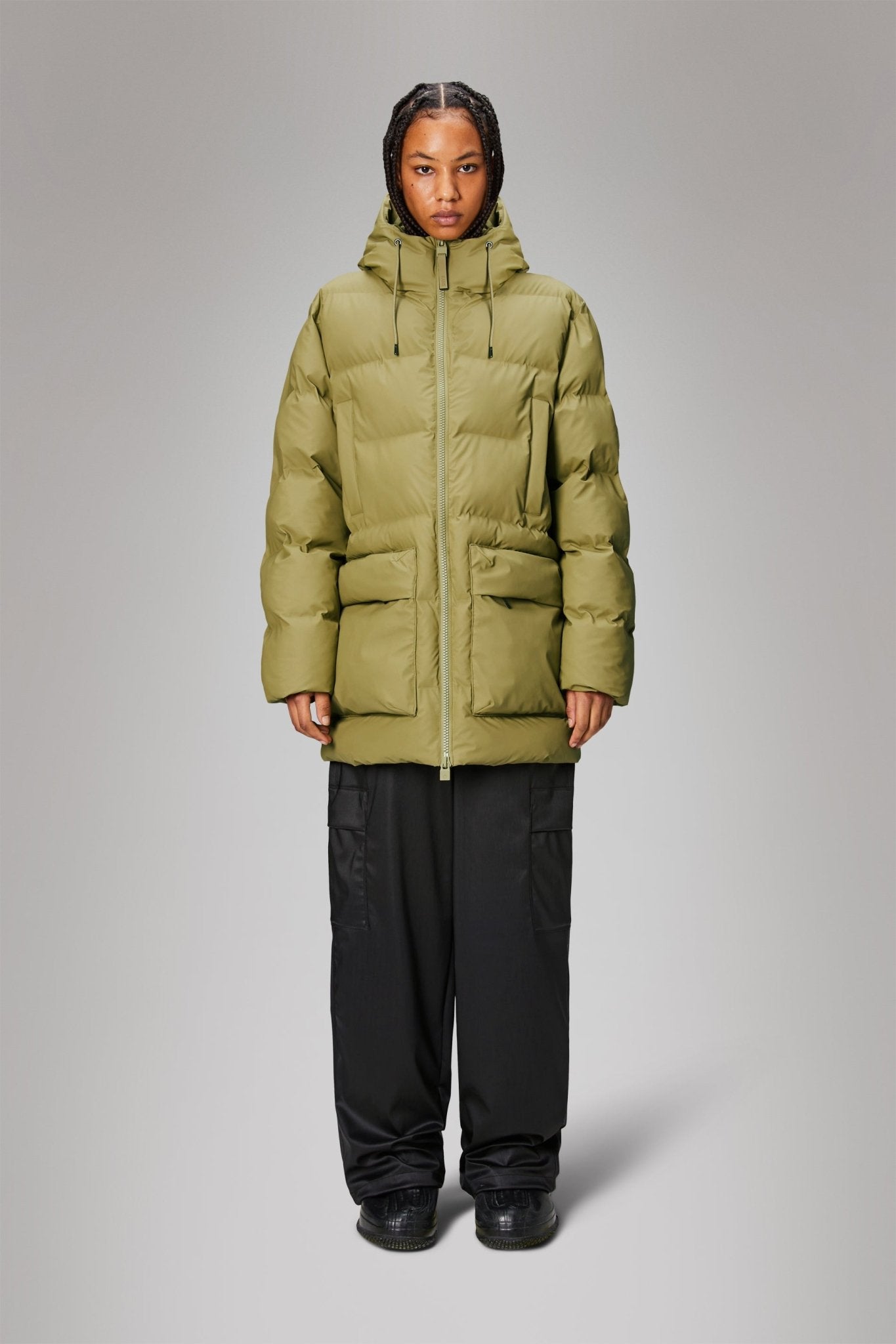 RAINS ALTA Long Puffer Cargo Jacket W3T4 - Boutique Bubbles
