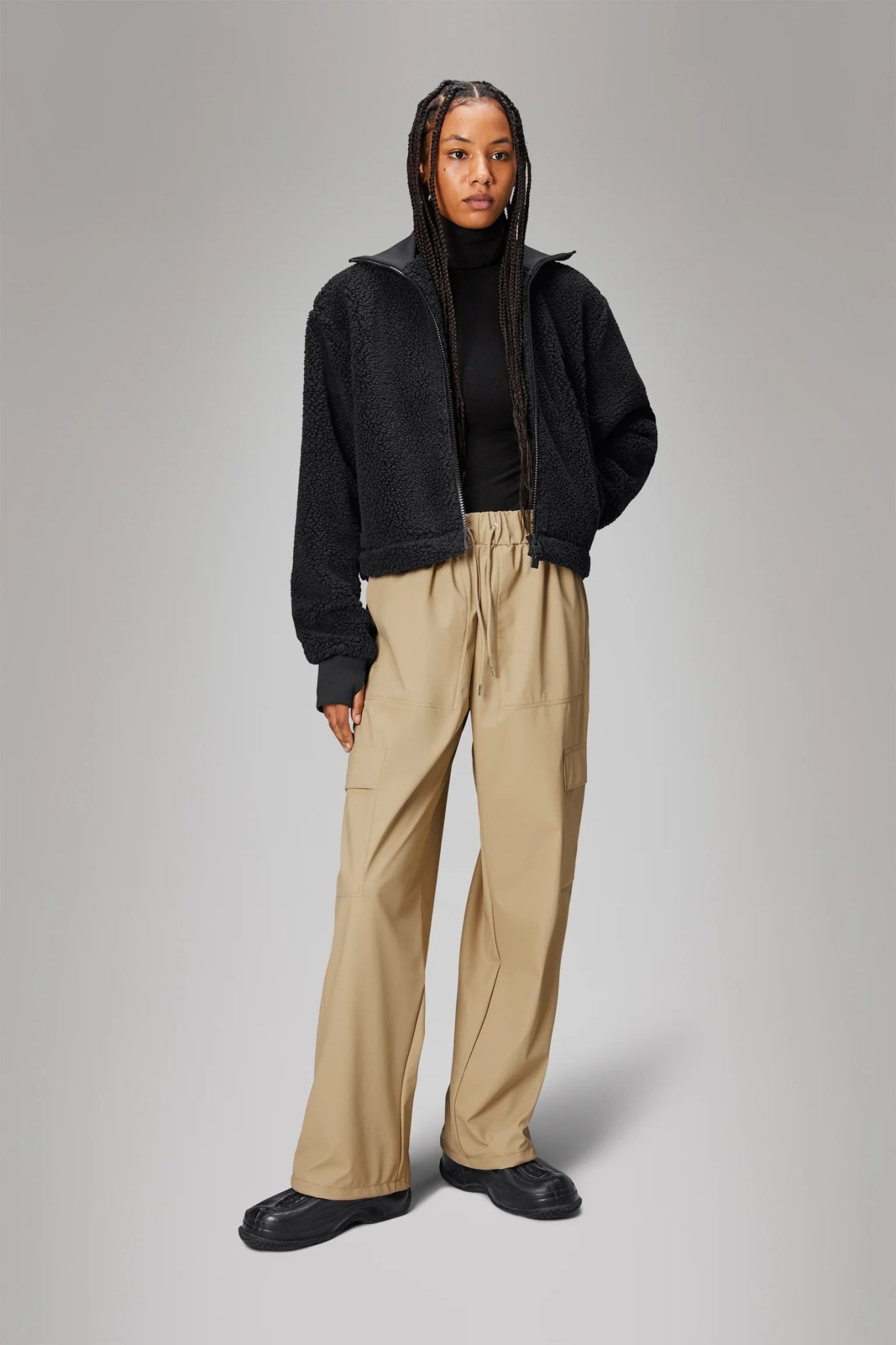 RAINS KOFU Fleece Short Jacket T2 - Boutique Bubbles