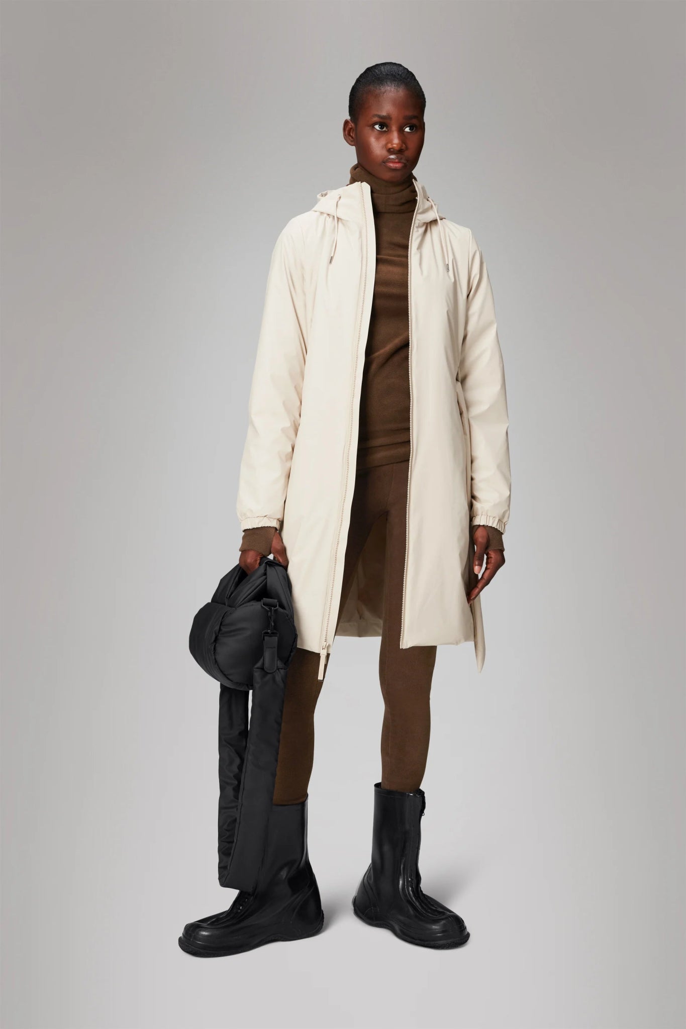 RAINS LOHJA Long Insulated Curve Jacket W3T2 - Boutique Bubbles