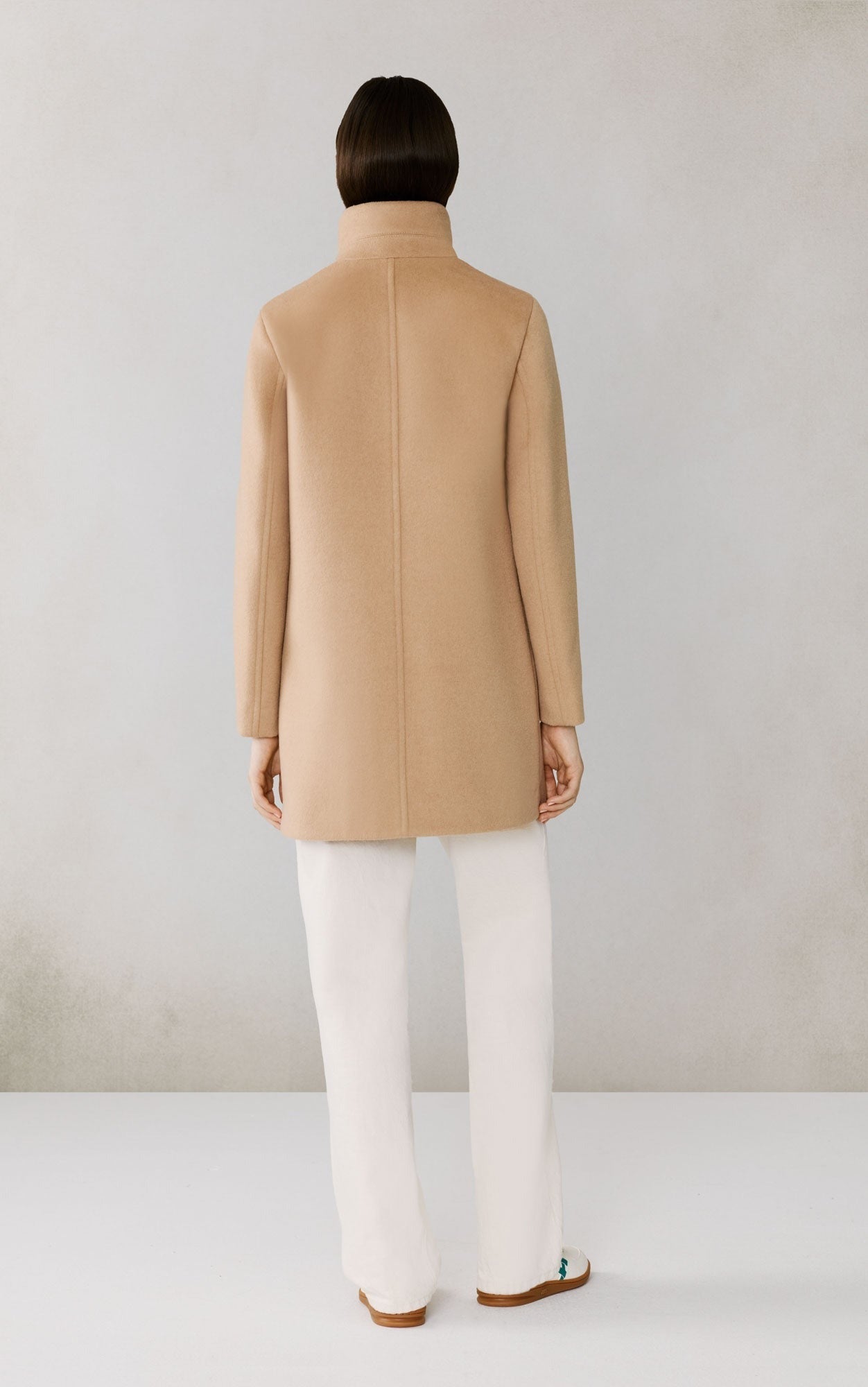 SOIA&KYO ABBI - Straight - Fit Mixed Media Wool Coat With Removable Bib - Boutique Bubbles