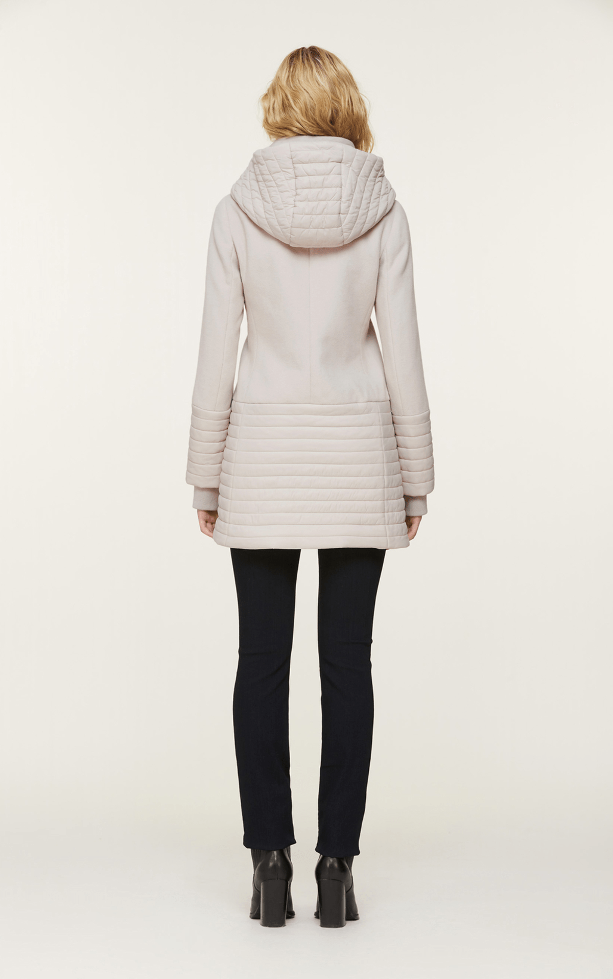 SOIA&KYO AVERY - Mixed media hooded coat - FINAL SALE - Boutique Bubbles