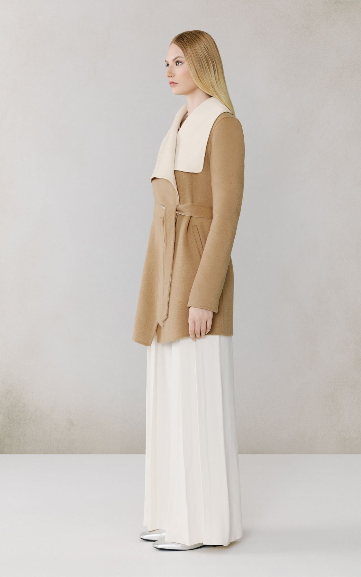 SOIA&KYO BRIDGETTE - U - Double Face Wool Wrap Coat - Boutique Bubbles