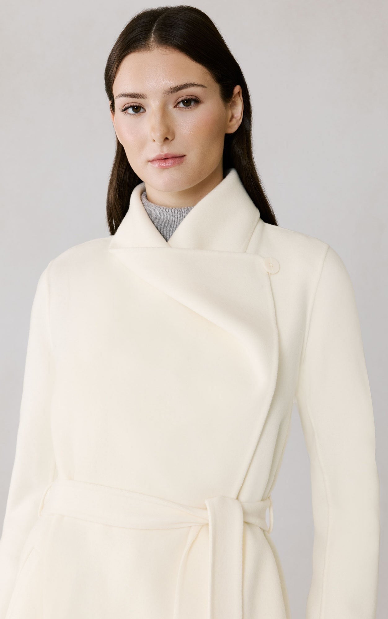 SOIA&KYO BRITTA - U - Double Face Wool Wrap Coat - Boutique Bubbles