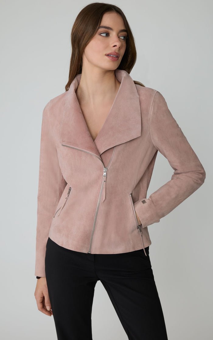 SOIA&KYO CATHERINE - Suede Moto Jacket - Boutique Bubbles