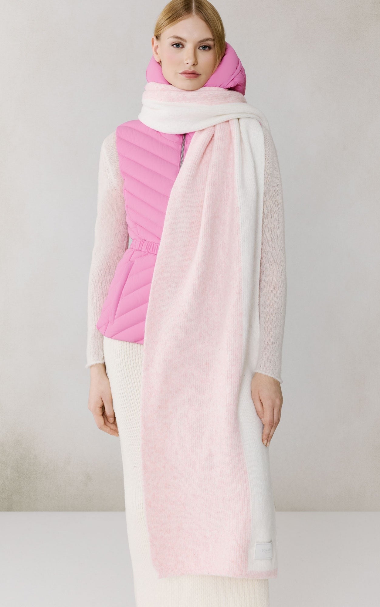 SOIA&KYO DELANI - Wool Blend Rib Knit Scarf - Boutique Bubbles