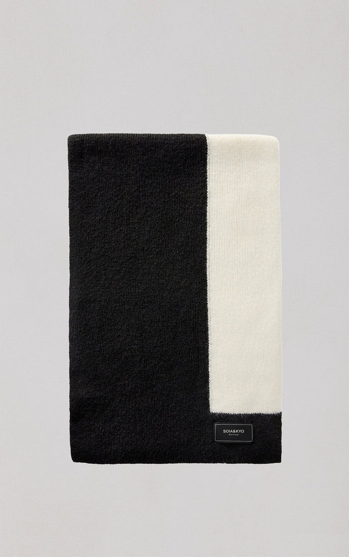 SOIA&KYO DELANI - Wool Blend Rib Knit Scarf - Boutique Bubbles