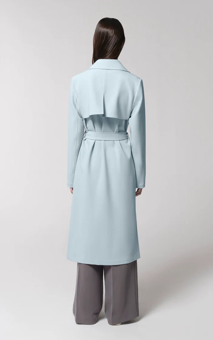 SOIA&KYO DIMITRA - Relaxed-Fit Belted Trench With Shirt Collar - Boutique Bubbles