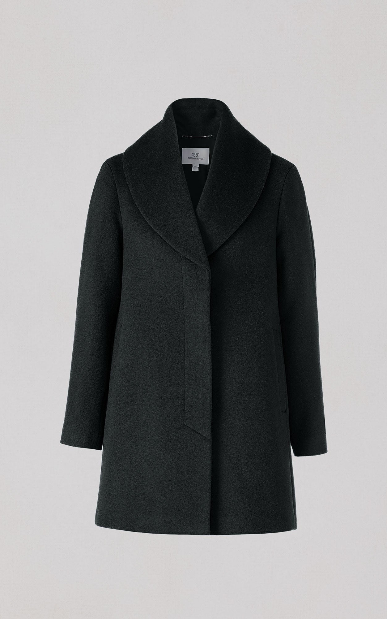 SOIA&KYO ELSA - Wool Shawl Collar Coat - Boutique Bubbles