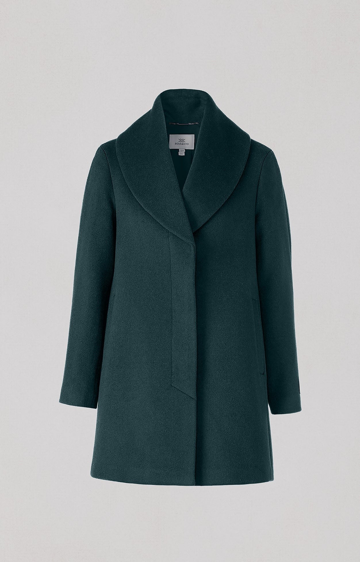 SOIA&KYO ELSA - Wool Shawl Collar Coat - Boutique Bubbles