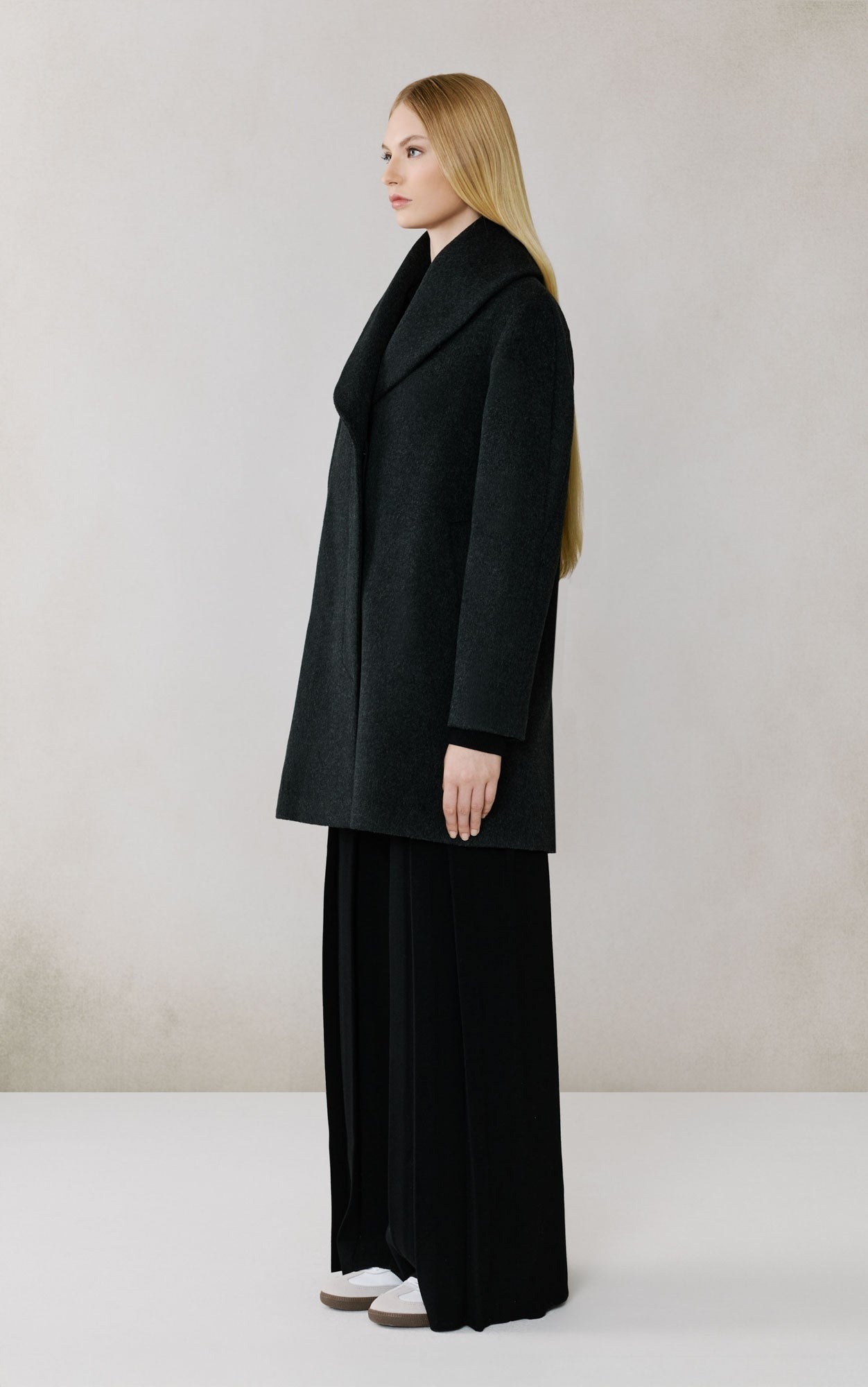 SOIA&KYO ELSA - Wool Shawl Collar Coat - Boutique Bubbles