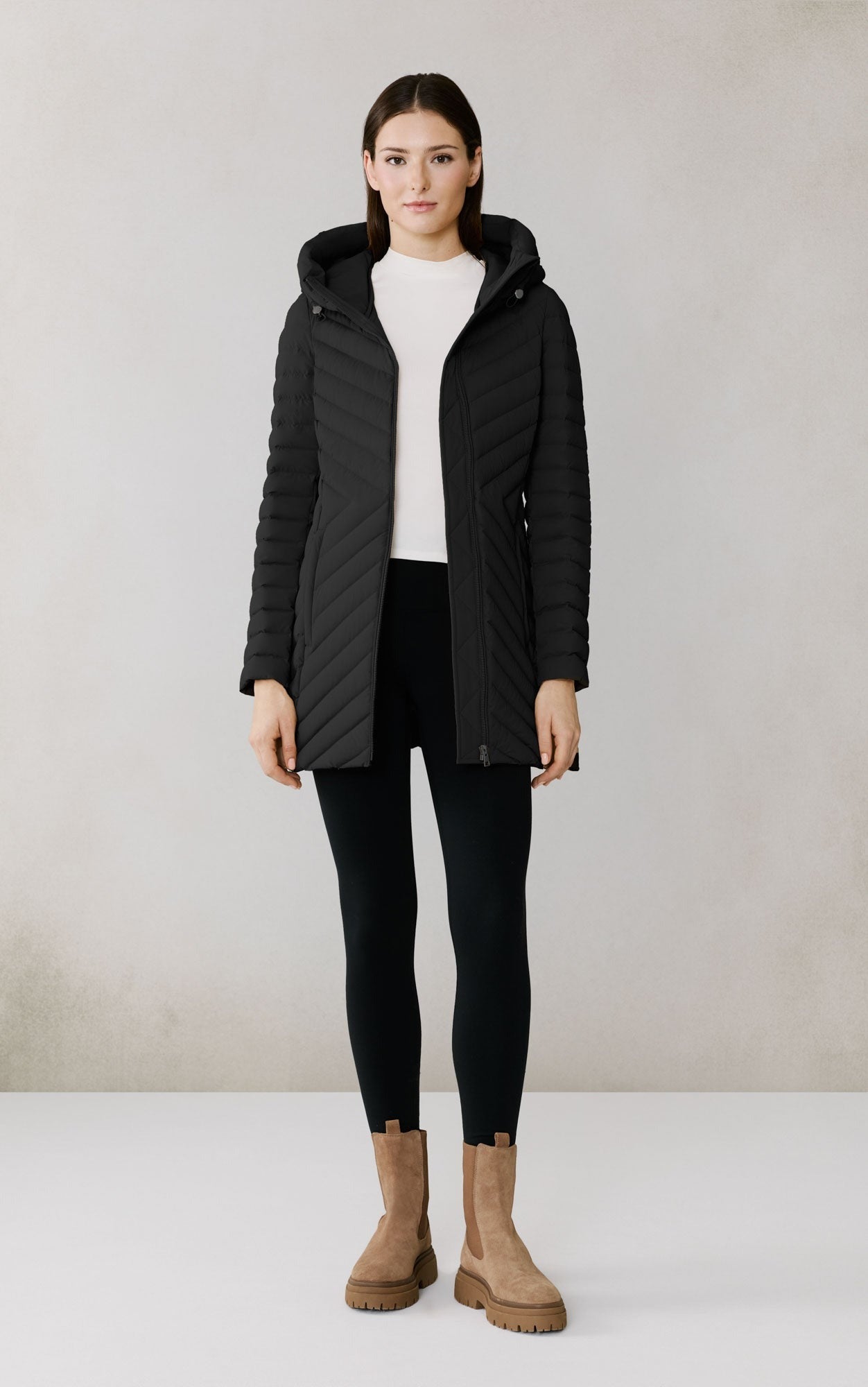 SOIA&KYO ESTELLE - Stretch Down Belted Coat - Boutique Bubbles